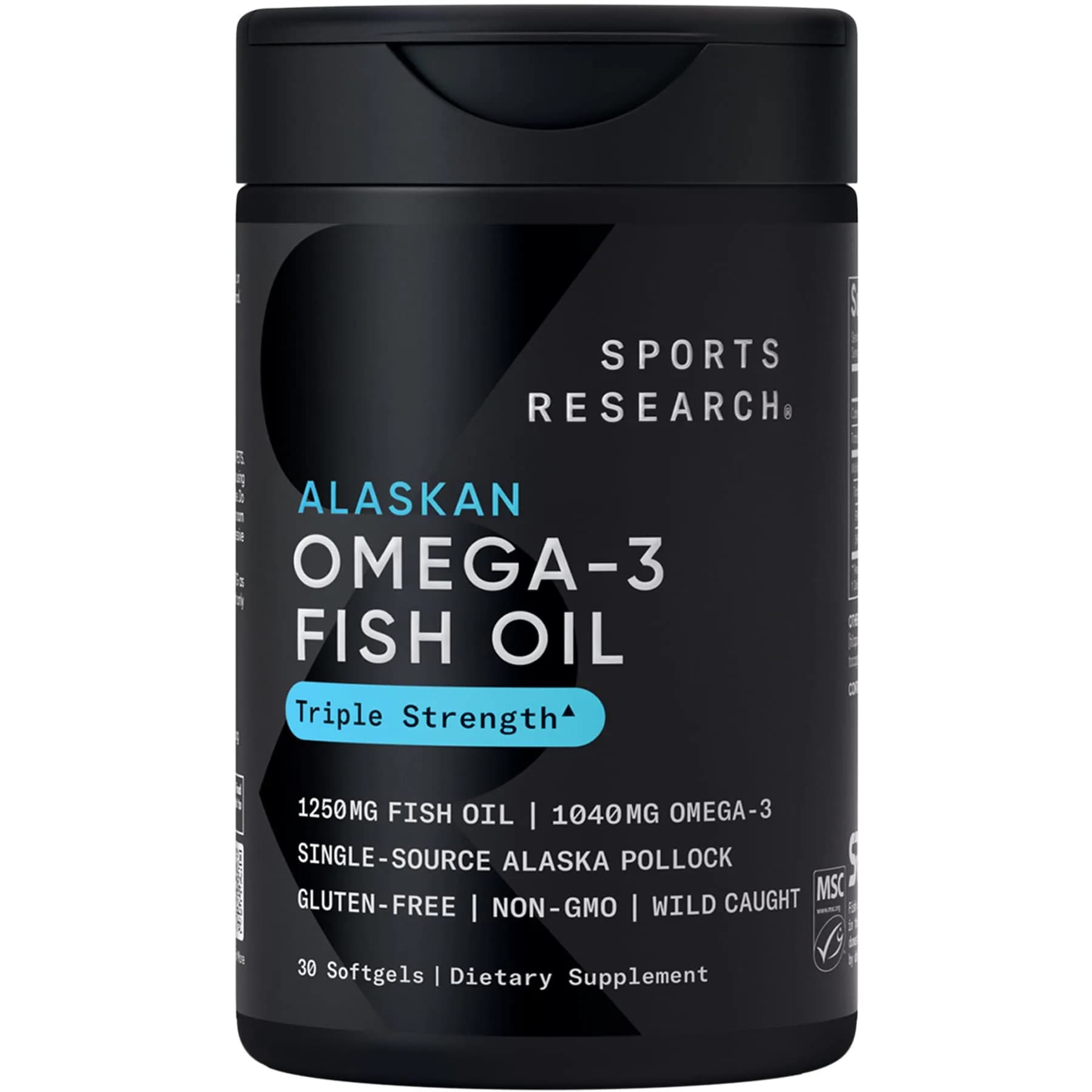 Sports Research Omega-3 Fish Oil 1250mg Softgels | IFOS 5-Star Certified - main product image