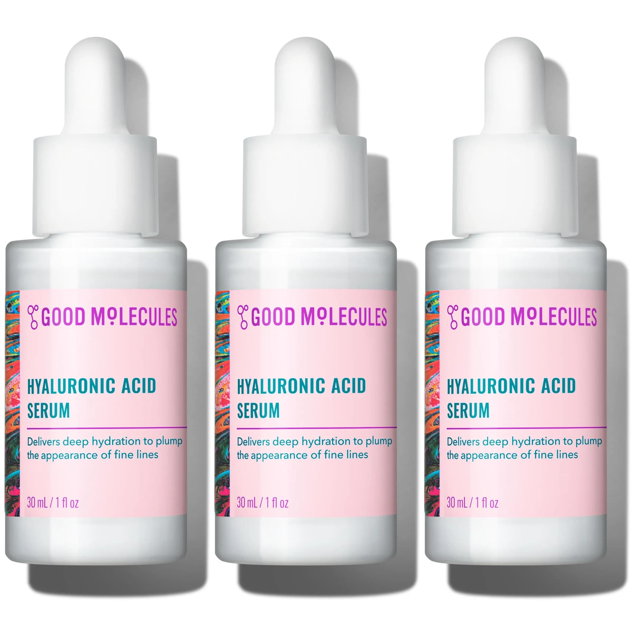 Good Molecules Hyaluronic Acid Serum Pack of 3 – 90ml (3 x 1 Fl Oz) | Hydrates & Plumps Skin - main product image