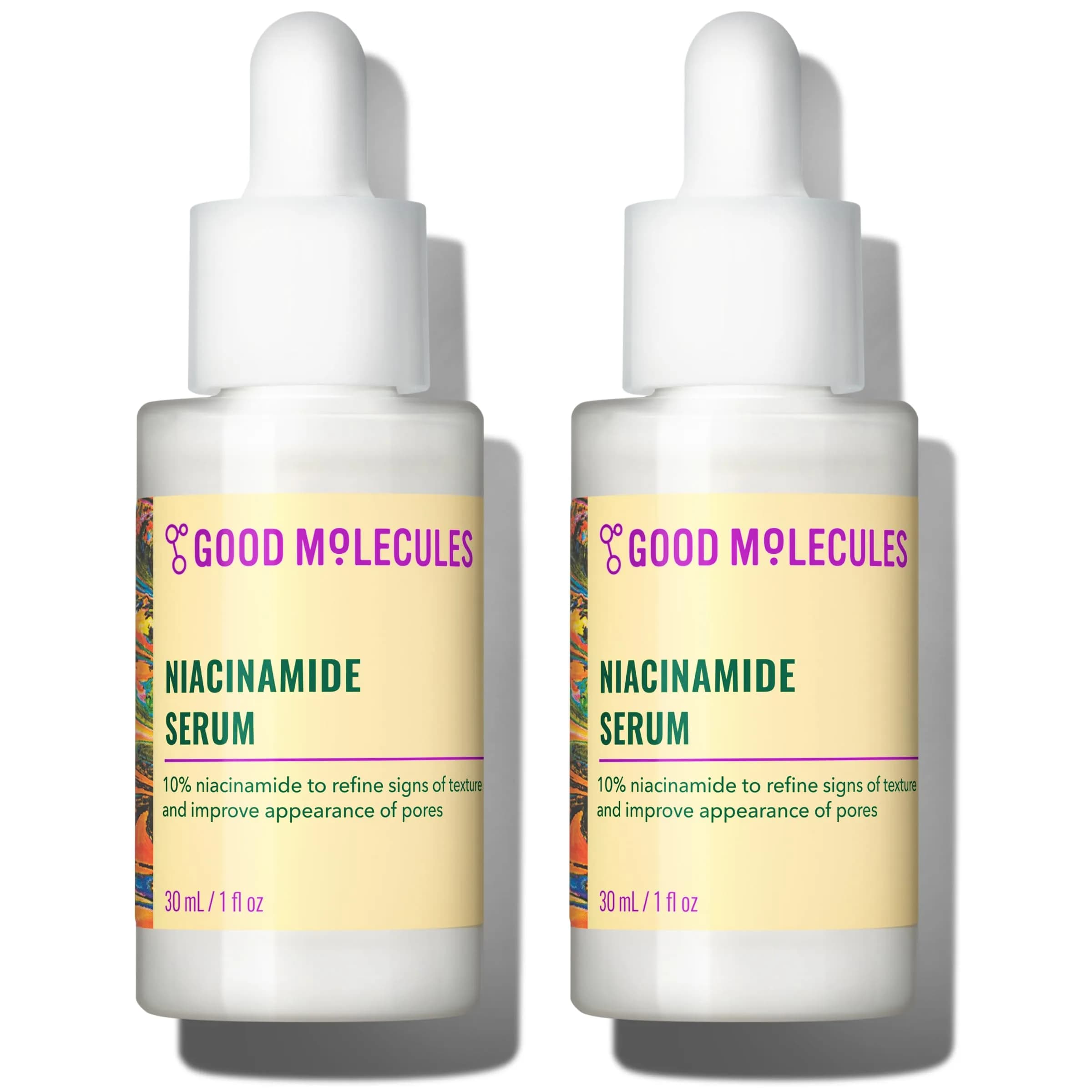 Good Molecules Niacinamide Serum Pack of 2 | 60 ml Total | Targets Blemishes, Uneven Tone & Pores - main product image