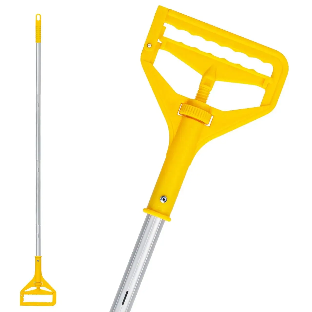 KeFanta Heavy Duty Aluminum Mop Handle 152cm (60") | Side Gate Clip for Commercial & Home Use - main product image