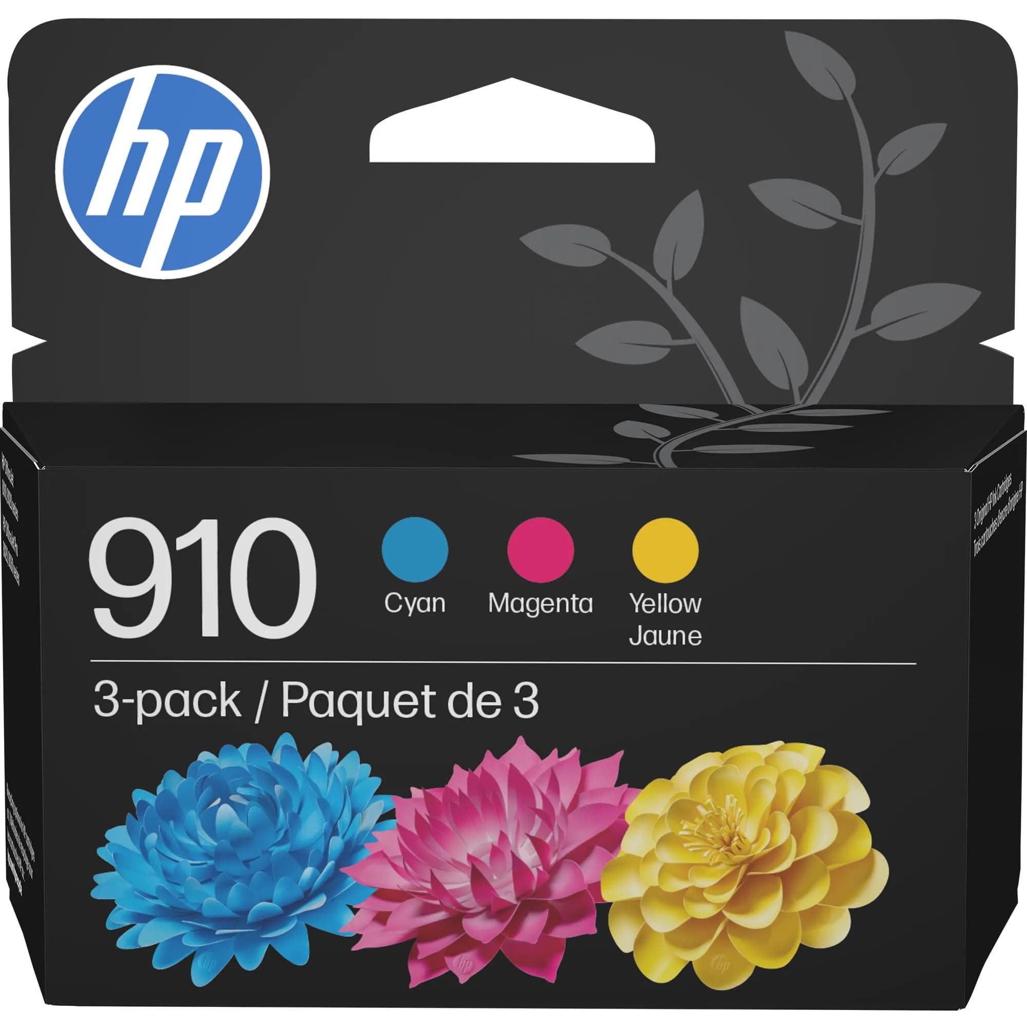 HP 910 Cyan, Magenta, Yellow Ink Cartridges (3-Pack, 24 Cartridges Total) | Fade-Resistant Documents - main product image