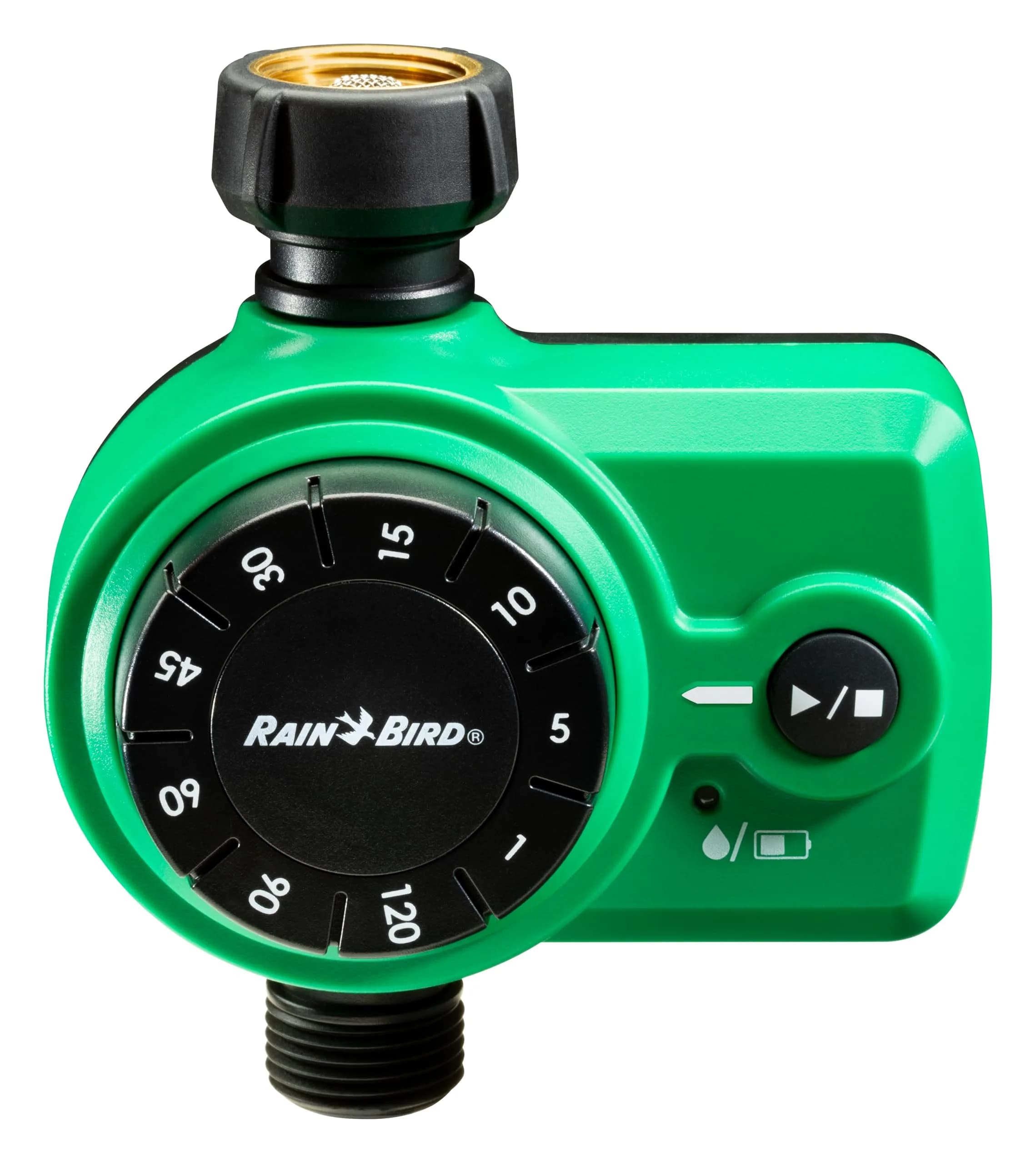 Rain Bird Simple-Set Hose End Timer 1ZEHTMRS 1-Minute to 2-Hour Run Time | Battery Operated, 3/4" Brass Inlet - main product image