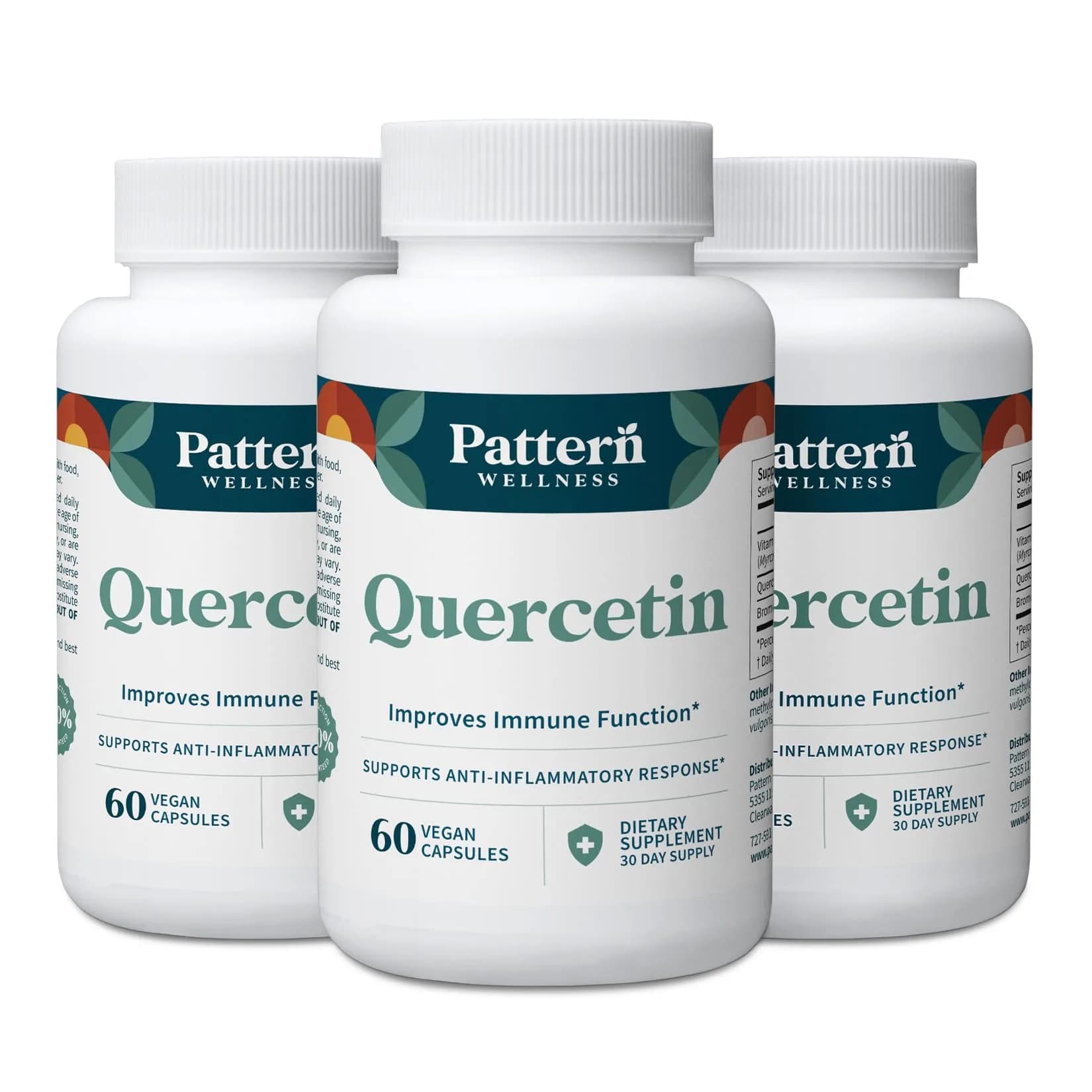 Pattern Wellness Quercetin Supplement – 180 Vegan Capsules | Antioxidant & Immune Support in India - main product image