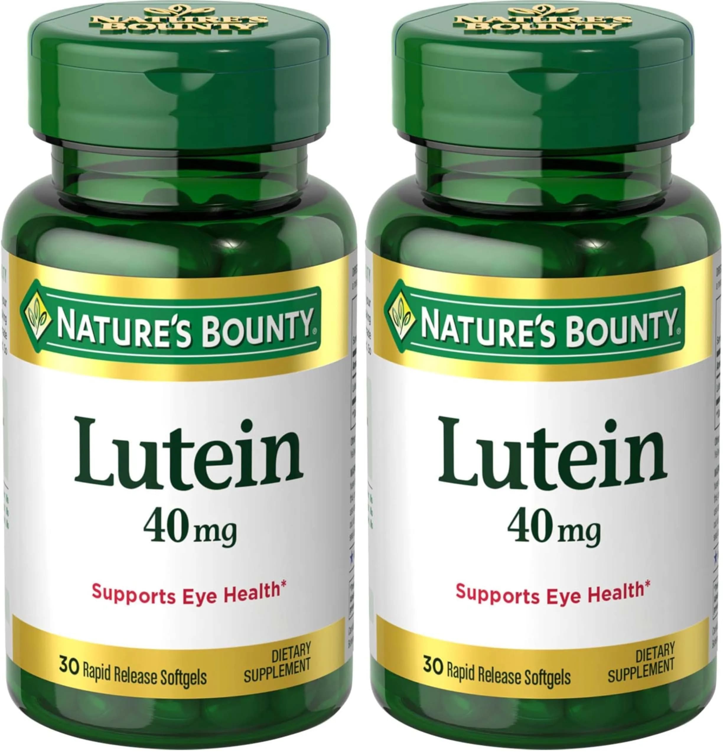 Nature's Bounty Lutein Pills 40 mg 60 Softgels | Supports Vision Health - main product image
