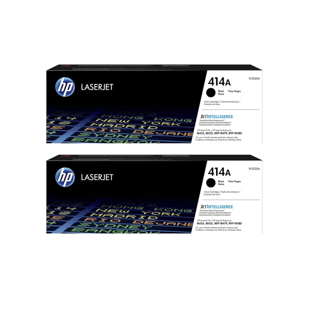 HP 414A Black Toner Cartridge 2-Pack | Standard Yield, 2400 Pages Per Cartridge - main product image