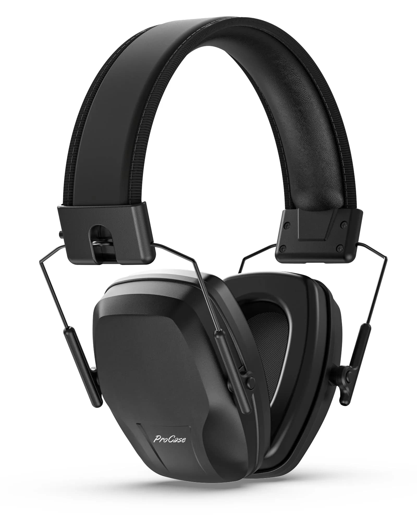 ProCase Noise Cancelling Earmuffs SNR 29dB, Black | Adjustable Soundproof Ear Defenders for Autism Sensory, Work, Shooting, Construction, Mowing - main product image