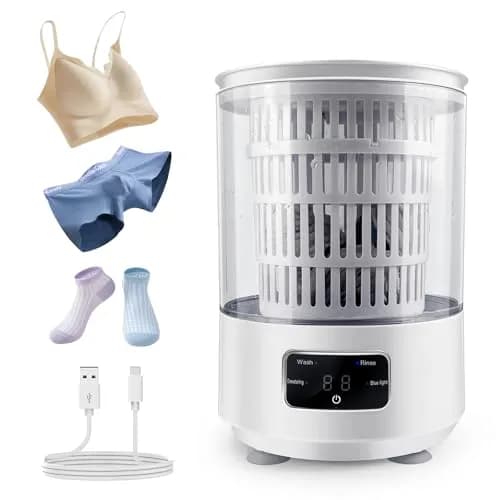 SUNHAIXIA Portable Mini Washing Machine with UV Light & Spin-Dry, 4L Capacity | 220V Compatible for Indian Homes - main product image