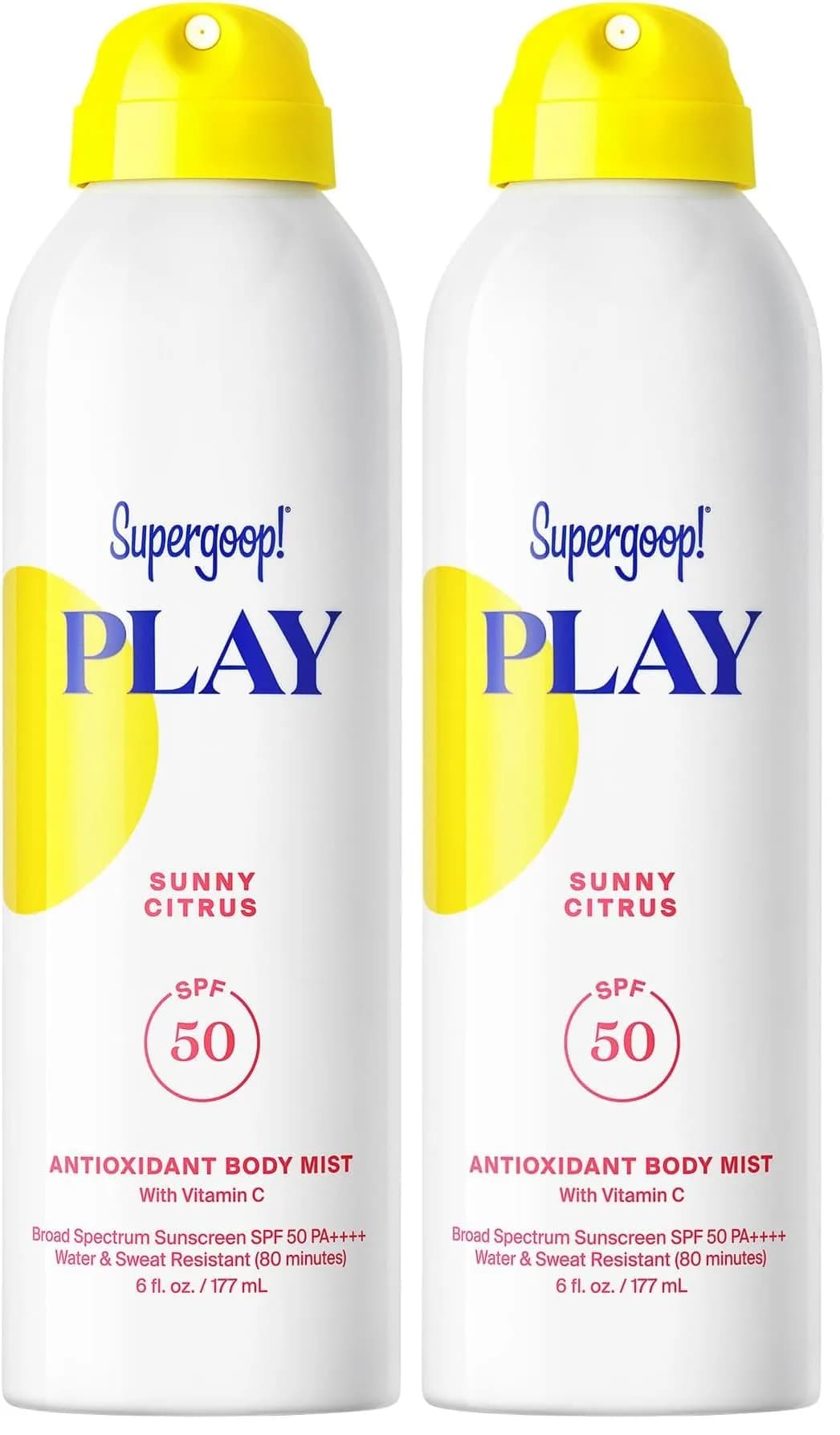 Supergoop! PLAY Antioxidant Body Mist SPF 50 PA++++ Broad Spectrum Sunscreen 312ml (10.55 Fl Oz) | Water & Sweat-Resistant for Active Days - main product image