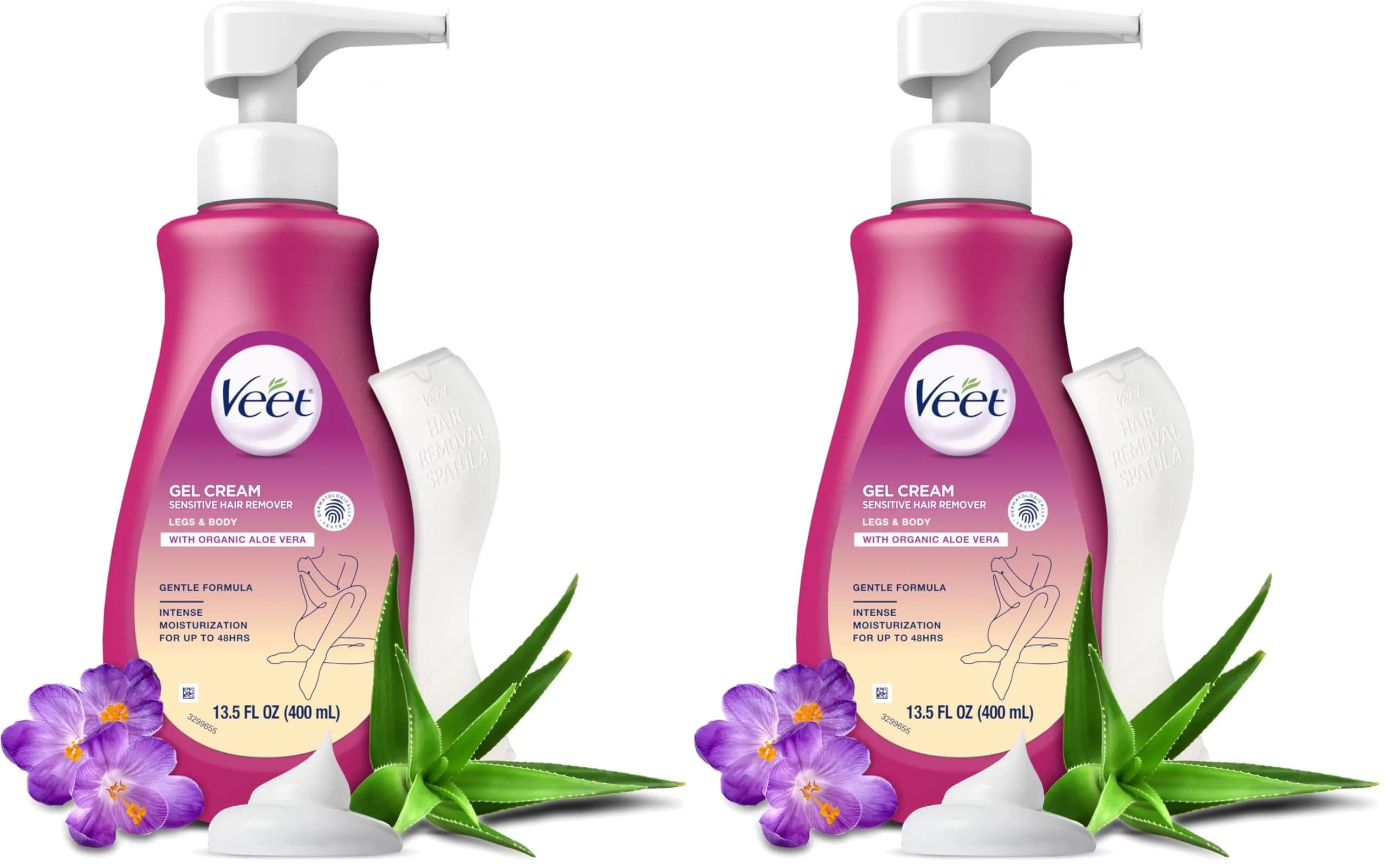 Veet Sensitive Skin Hair Removal Cream For Women, Painless Bikini Hair Removal Gel 540ml (18.25 Fl Oz) | Dermatologically Tested for Smooth Skin - main product image
