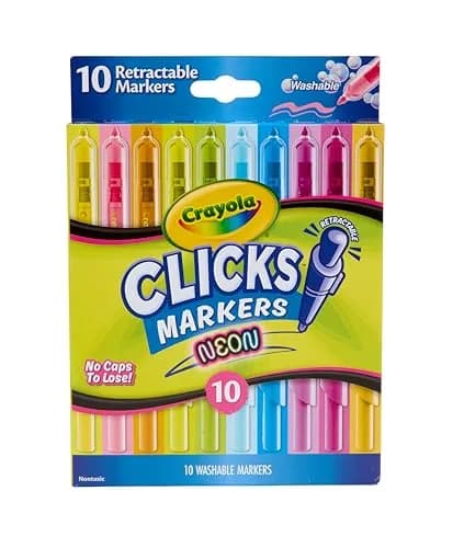 Crayola Clicks 2.0mm Mechanical Colored Pencil Set, 12 Neon Colors, 24 Replacement Cores - main product image
