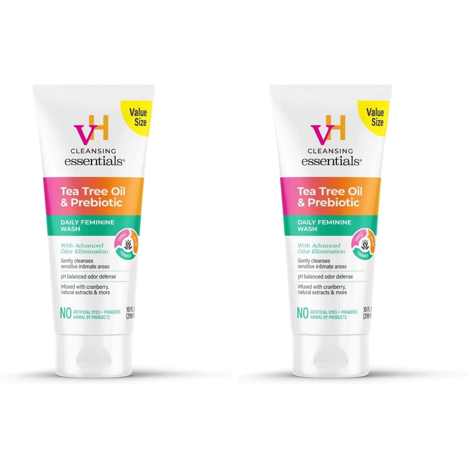vH essentials Daily Feminine Wash 20 Fl Oz (600ml) | pH Balancing with Tea Tree Oil & Prebiotics - main product image