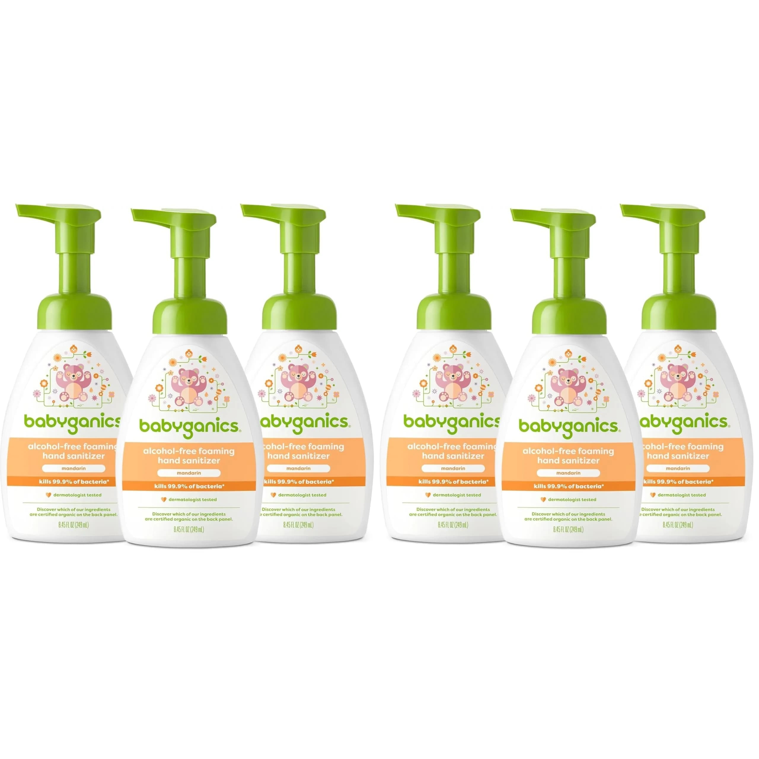 Babyganics Alcohol-Free Foaming Hand Sanitizer Mandarin 250ml (8.45 Fl Oz) | Kills 99.9% Bacteria - main product image