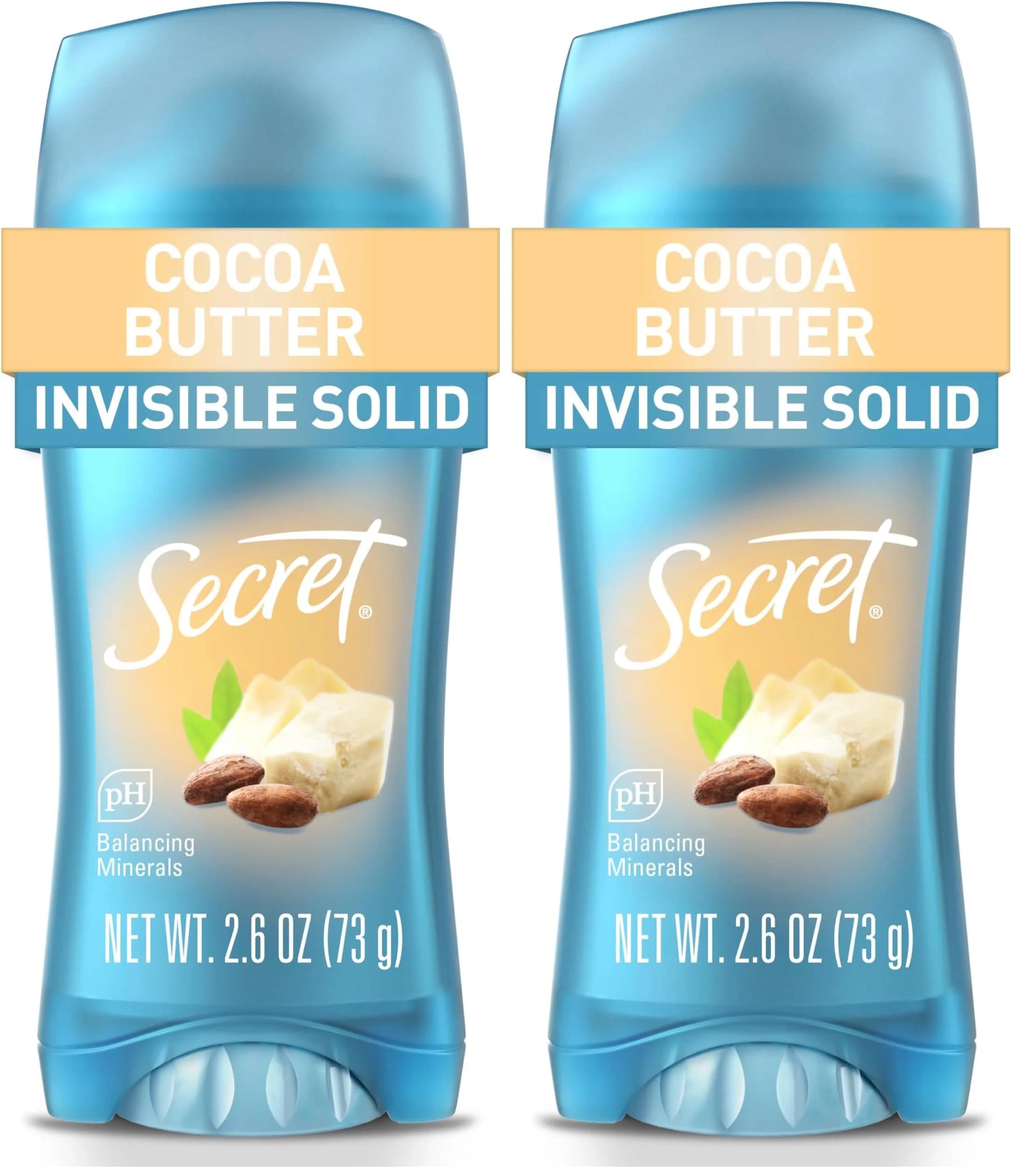 Secret Fresh Invisible Solid Antiperspirant Deodorant for Women, 5.2 oz (2.6 oz x 2) | 72-Hour Breathable Sweat & Odor Protection - main product image