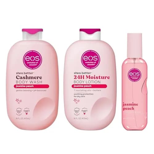 eos Jasmine Peach Body Wash, Mist & Lotion Set | Hydrating Skin Care Layering - main product image