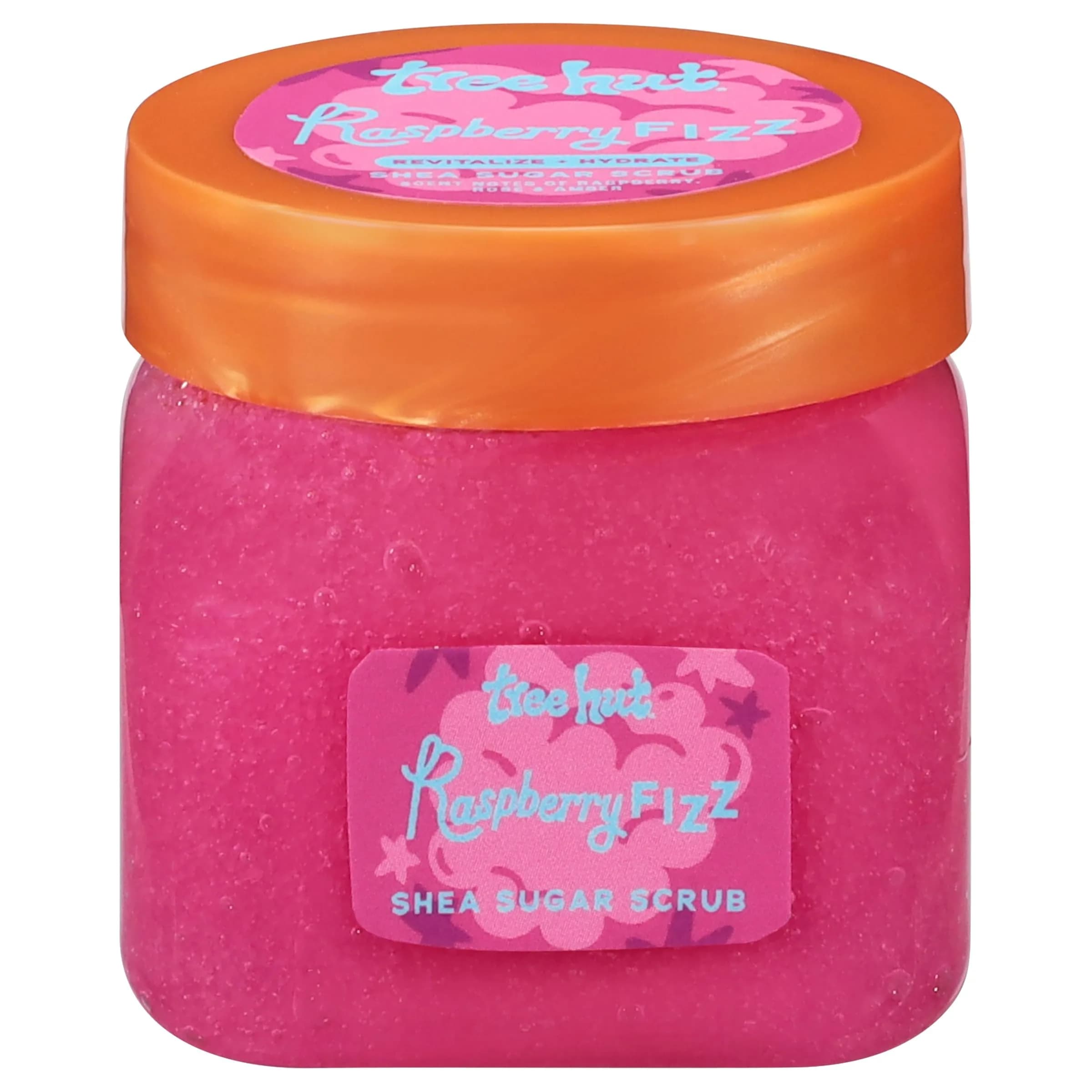Tree Hut Raspberry Fizz Shea Sugar Scrub Mini Travel Size 96g (3.4 oz) | Exfoliating & Hydrating Body Scrub - main product image