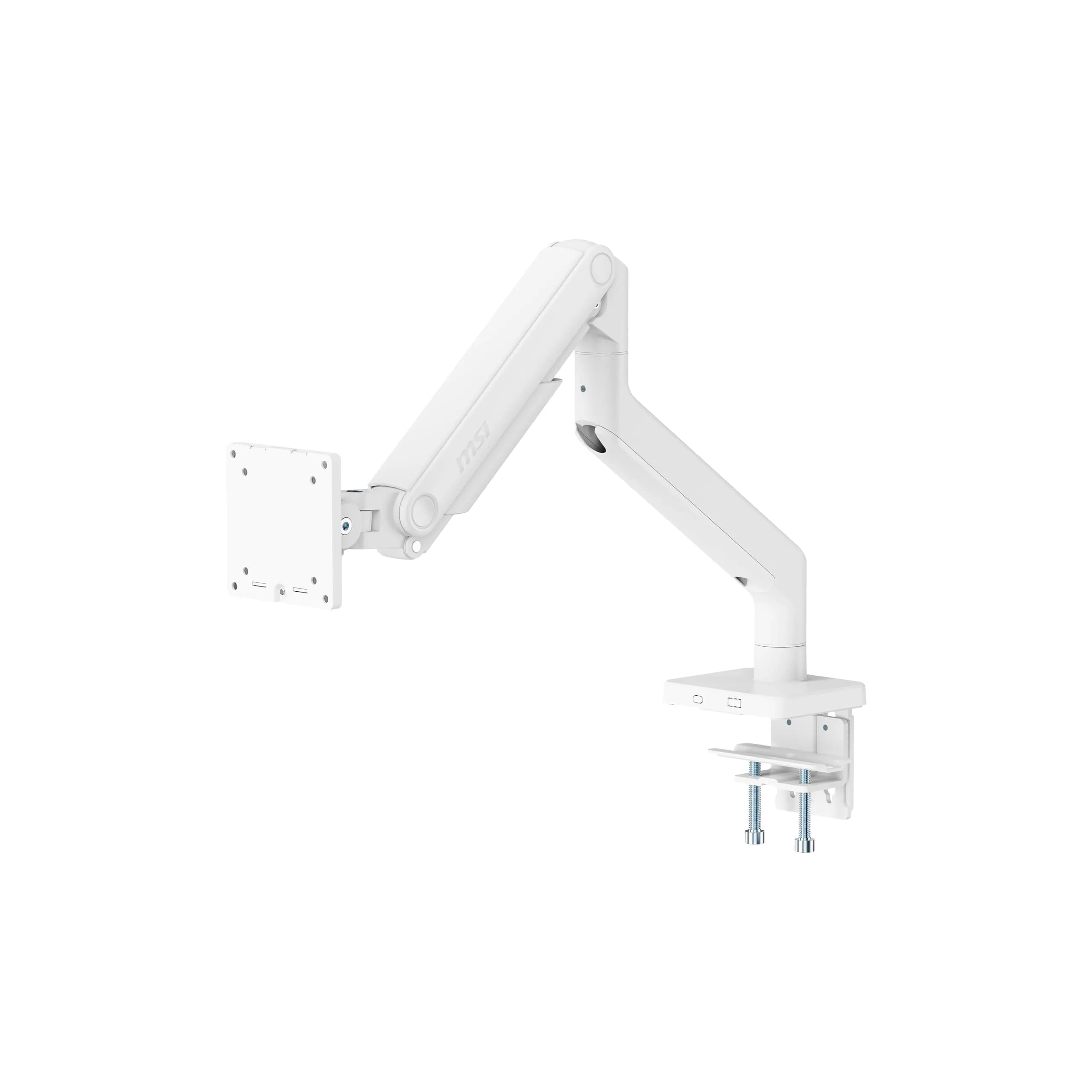 MSI MAG MT201W Heavy Duty Single Monitor Stand Arm Supports 17-49" | Adjustable Spring Mount, VESA Compatible, Clamp & Grommet, Black