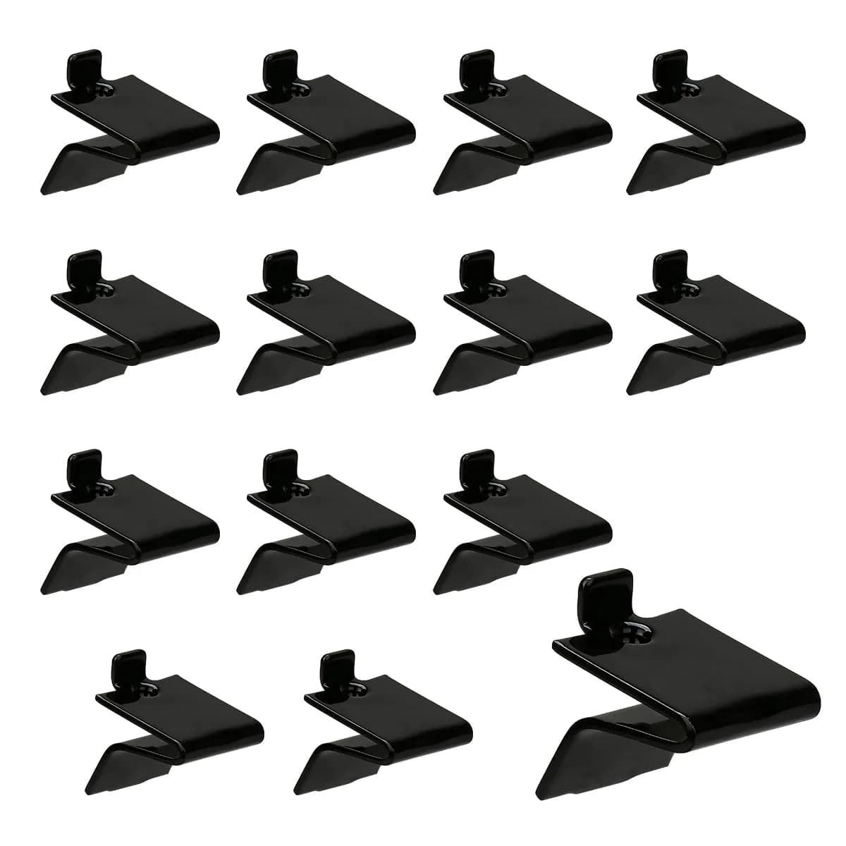 Lenink Adjustable Pilaster Shelf Clip 14 Pcs Black | Easy to Install & Durable Support