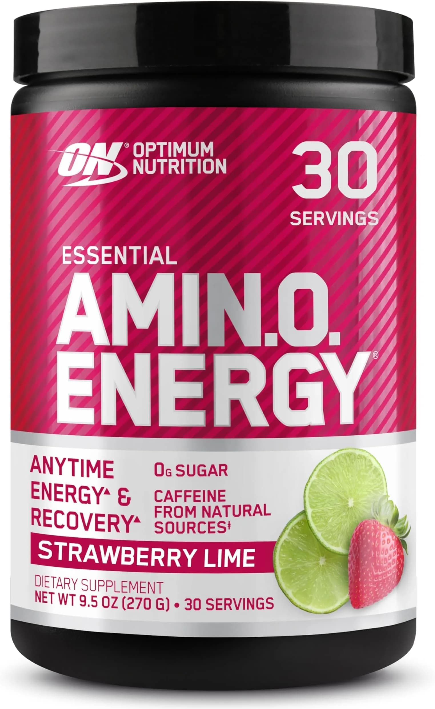 Optimum Nutrition Amino Energy Strawberry Lime 57g (1.98 Oz) | Pre-Workout & Muscle Recovery Fuel - main product image