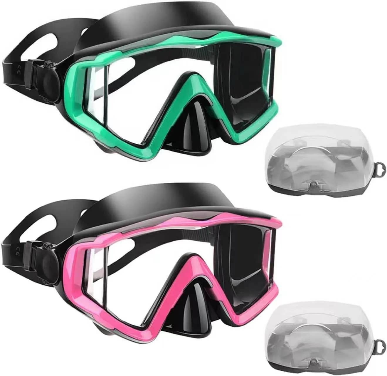 AQUA A DIVE SPORTS Blue Single Lens Diving Mask | 180° Wide View Anti-Fog