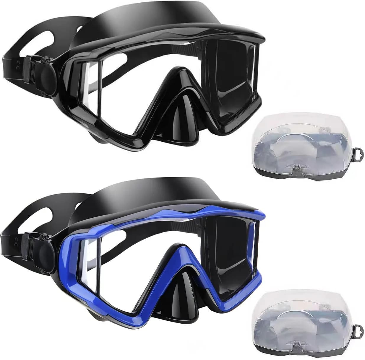 AQUA A DIVE SPORTS Blue Single Lens Diving Mask | 180° Wide View Anti-Fog