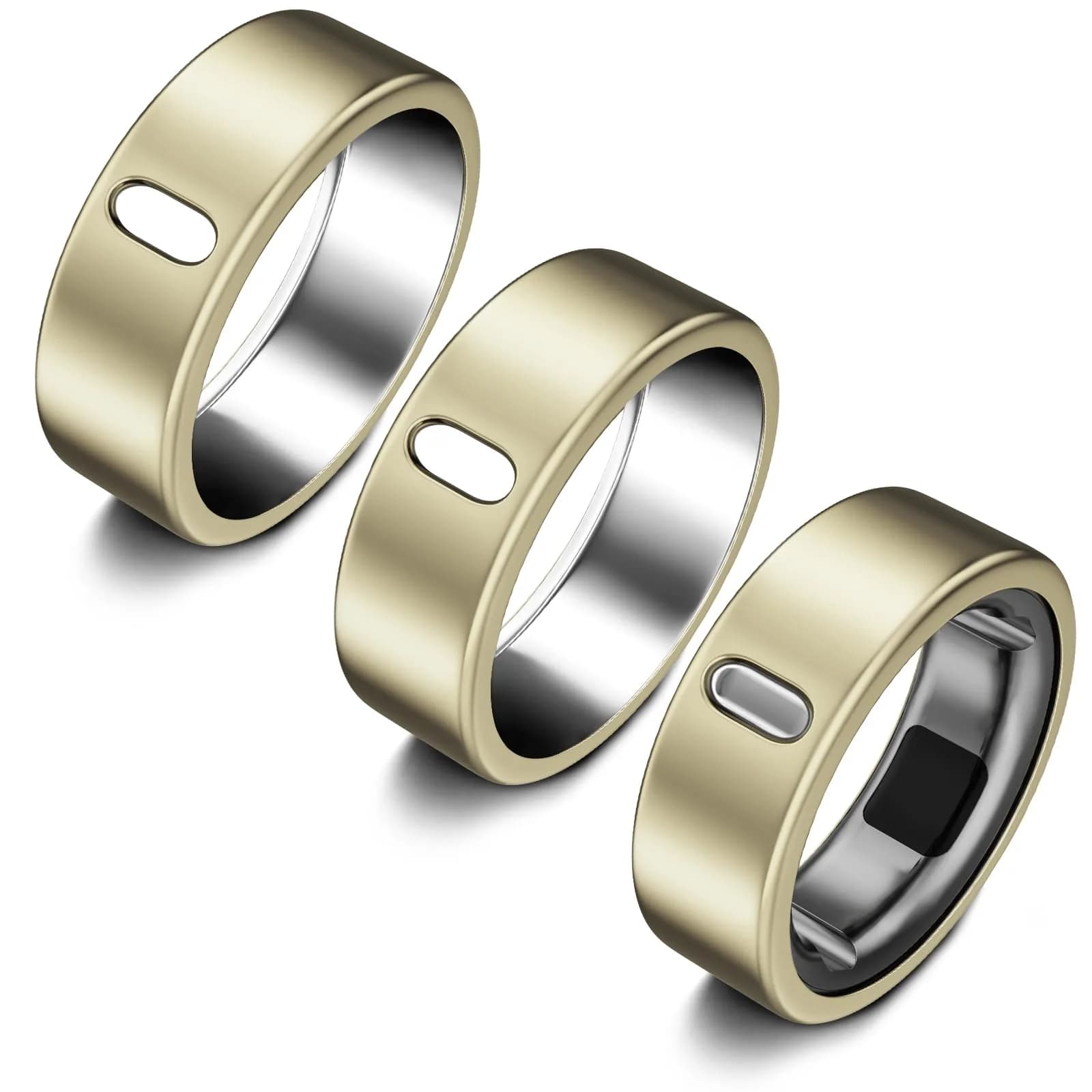ZOOROO Oura Ring Cover 3 Pack Size 9 Champagne Gold | TPU Protector for Gen 4/3, Supports Charging - main product image