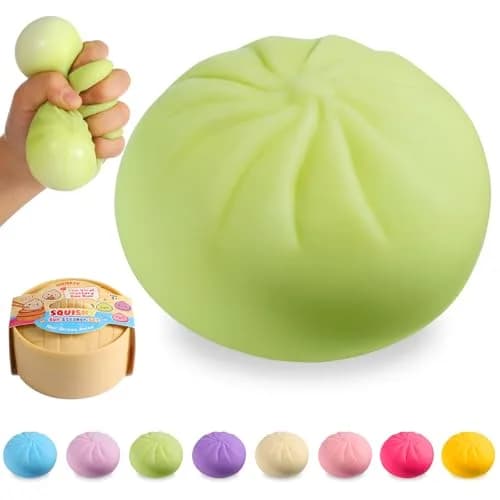 ToyMojo Green Dumpling Squishy Toy | Non-Toxic BPA-Free Educational Toy - main product image