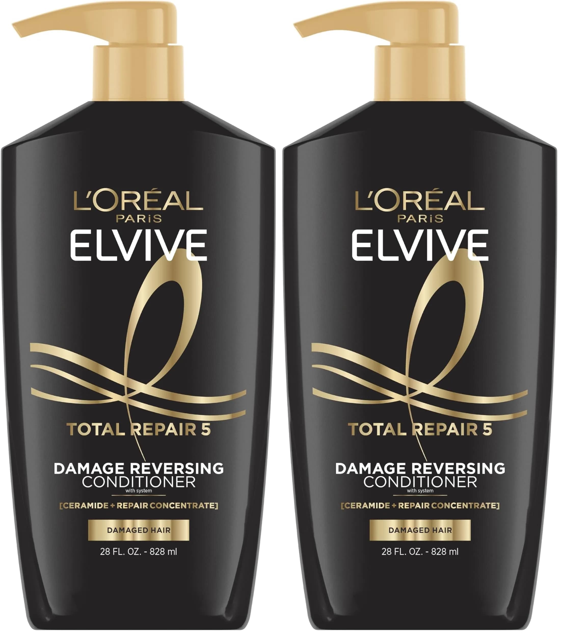 L'Oreal Paris Elvive Total Repair 5 Repairing Conditioner 28 Fl Oz (Pack of 2) | Strengthens & Restores Damaged Hair - main product image