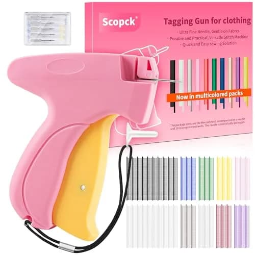 Scopck Handheld Stitch Gun for Clothes, Tagging Gun with 6 Needles & 1800 Fasteners | Quick Clothing Repair Tool - main product image