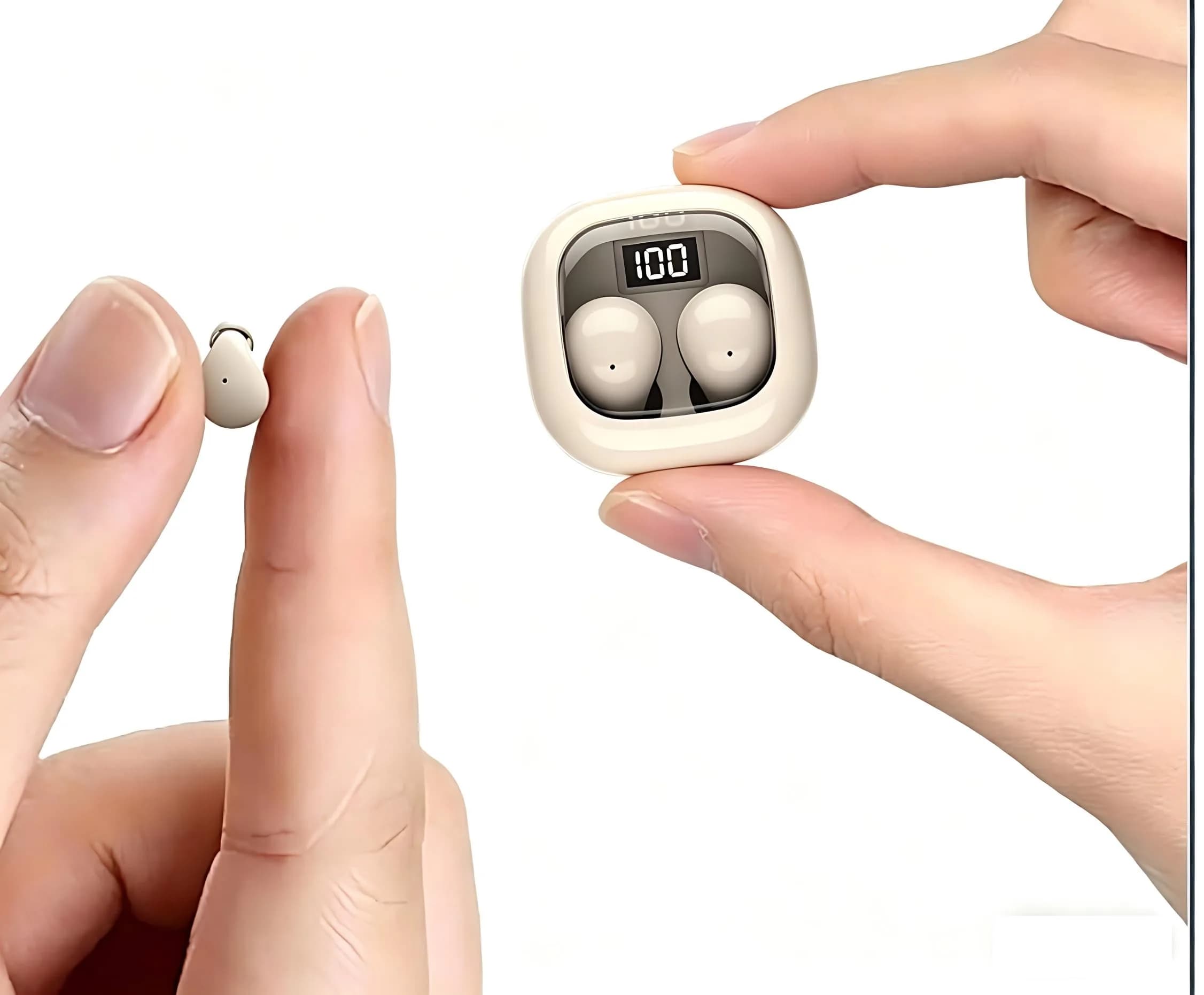 YXYKODM Smallest Invisible Sleep Earbuds Bluetooth 5.3 for Side Sleepers Small Ears | Ultra-Mini, 2g Lightweight, ENC Noise Cancelling