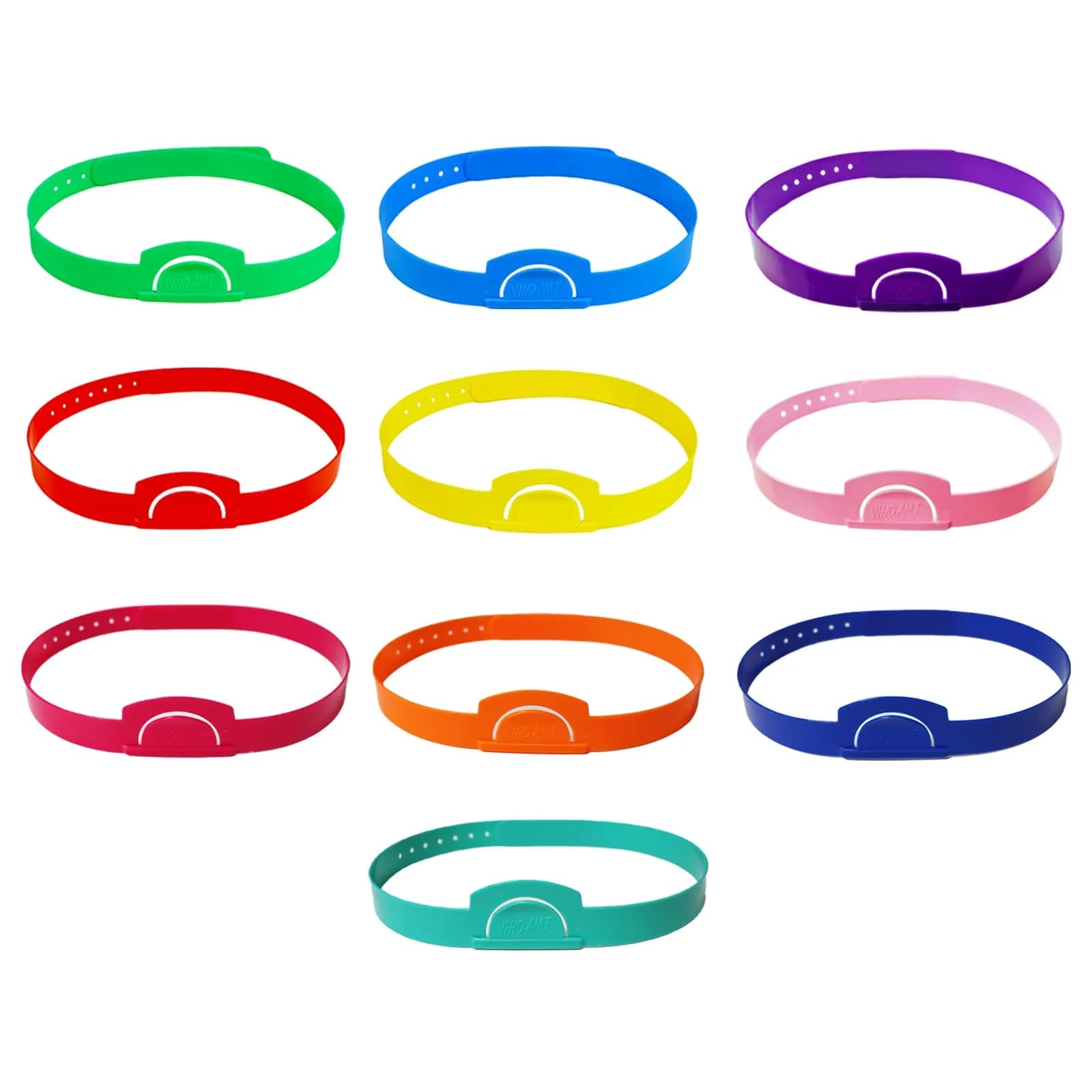 HOOJOJO 10 Pcs Guess Who Game Headbands (10 Colours) | Family & Party Game Accessory - main product image