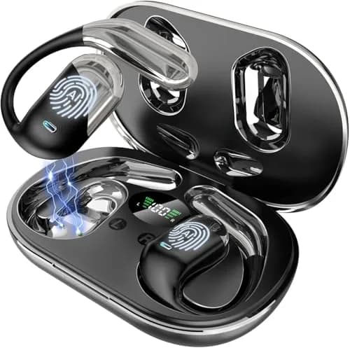 Paekole H7 AI Translation Earbuds with GPT-5 & DeepSeek, Real-Time 198+ Languages, Open-Ear Bluetooth Headphones (Matte Black) - main product image