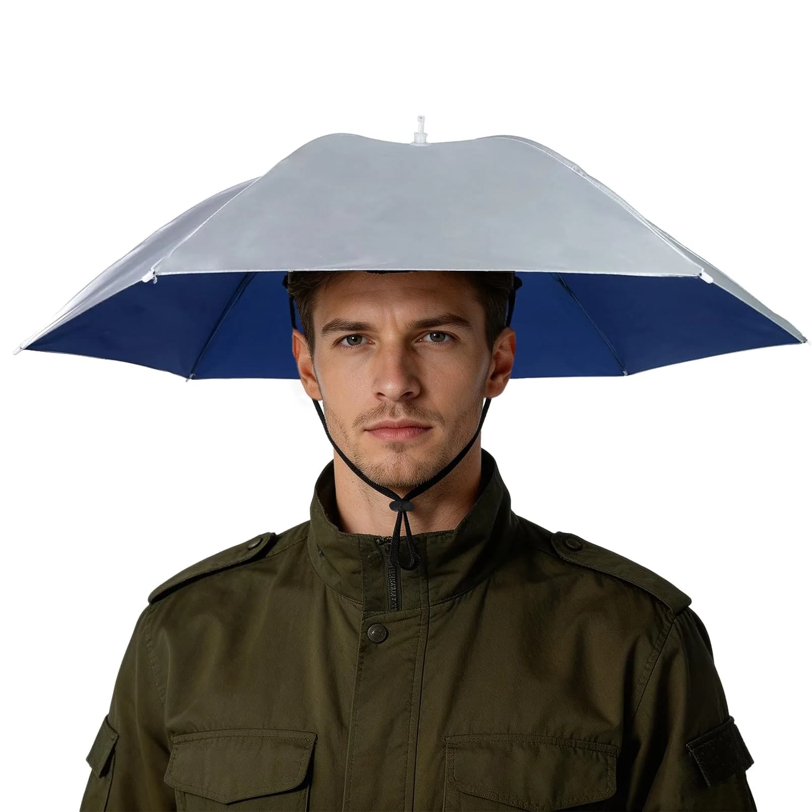 Luwint Umbrella Hat Hands Free, 91 cm (36'') Wide Brim Sun & Rain Hat with Adjustable Chin Strap | Ideal for Gardening, Fishing, Outdoor Activities