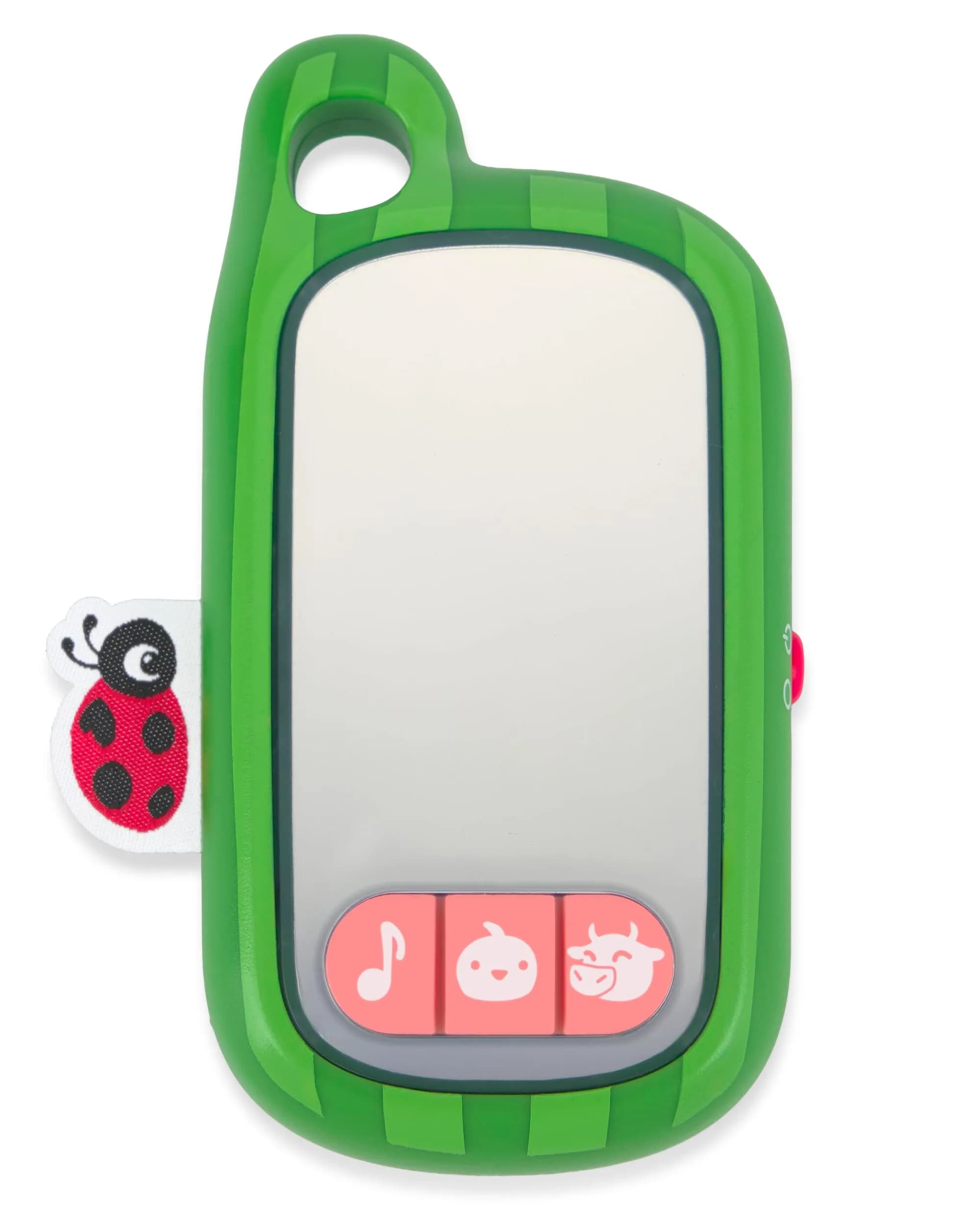 Skip Hop x CoComelon Selfie Phone Baby Toy for Interactive Pretend Play with Mirrored Front Surface, 4 Farm-Themed Songs, 3 Farm Animal Sound Effects and 3 Light-Up Images, Age 6m+ | Farm-Themed Baby Toy