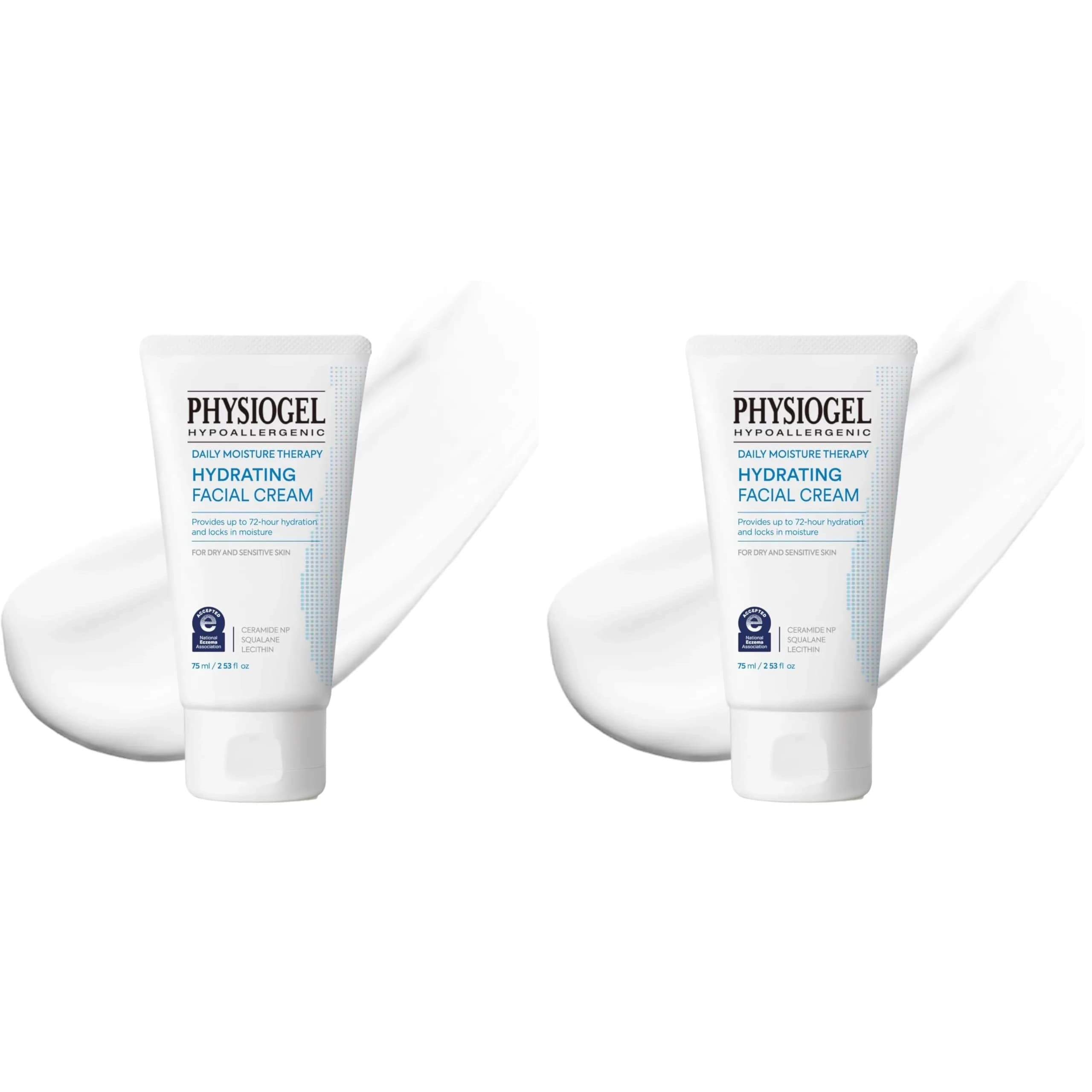 PHYSIOGEL Daily Moisture Therapy Hydrating Facial Cream Pack of 2 | 150ml (5 Fl Oz) Lightweight Face Moisturizer for Dry & Sensitive Skin - main product image