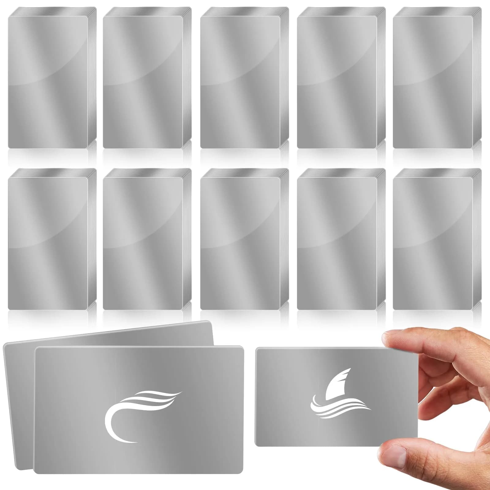 weparmeety Metal Business Cards 86 x 54 x 0.45mm | Aluminum Laser Engraving Blanks for Custom Designs