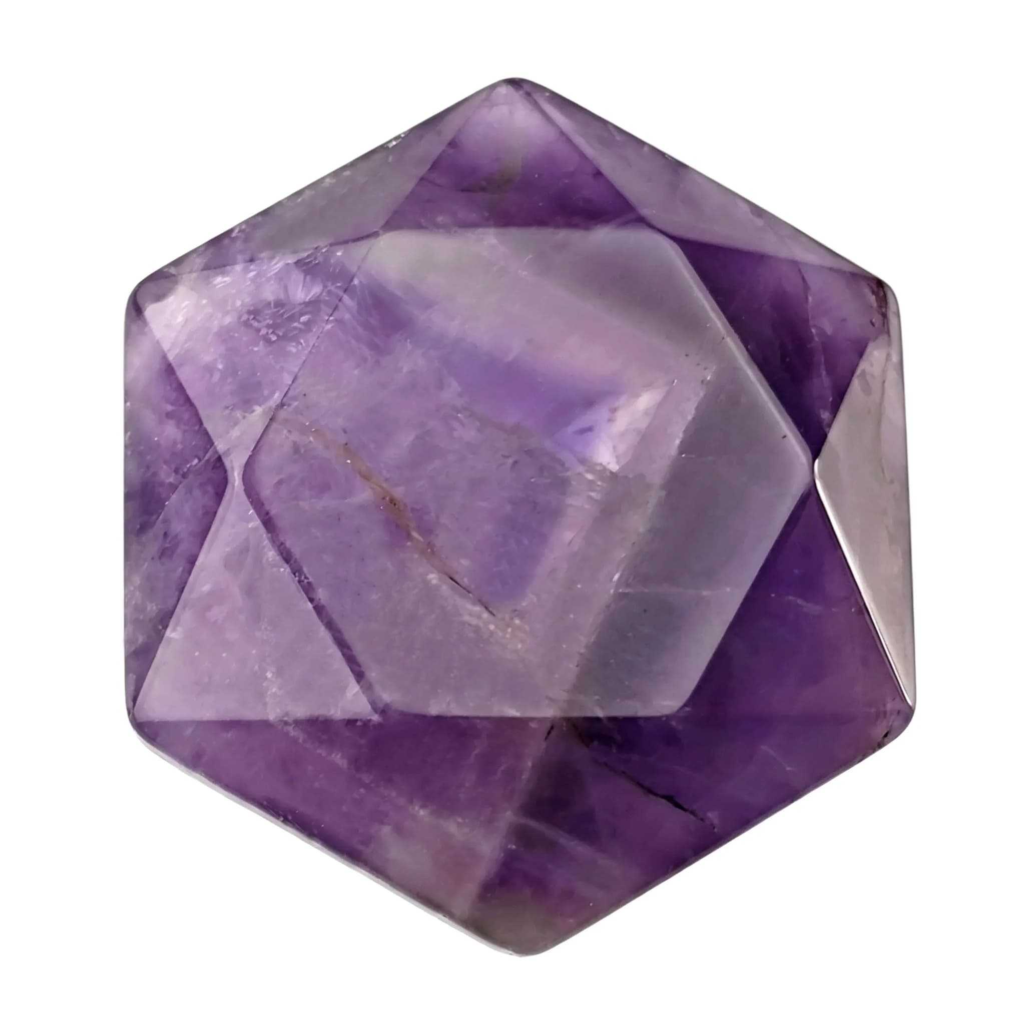 FHNP367 Natural Tiger Eye Hexagram Chakra Stone 1.2 inch | Hand-Polished Healing Crystal