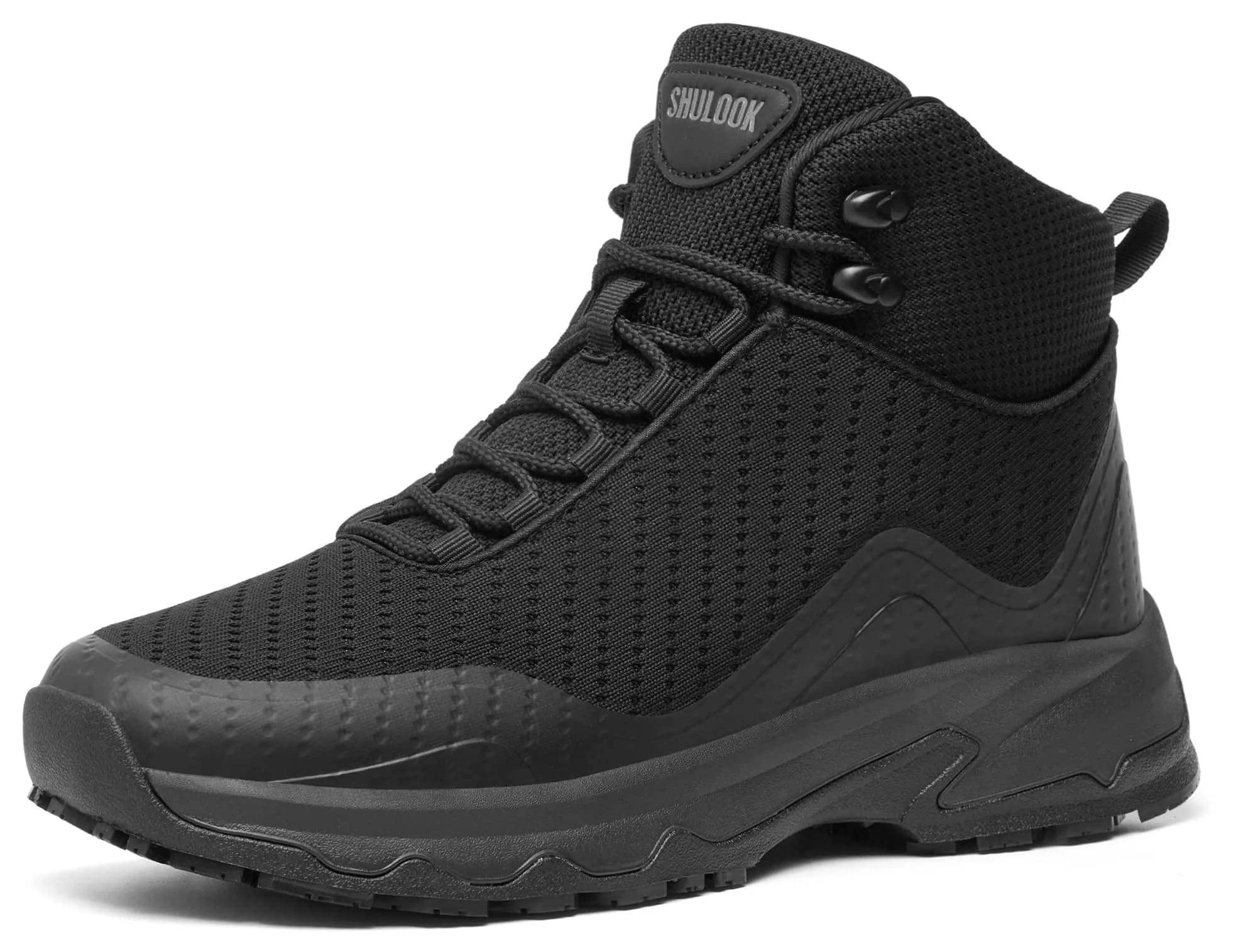 SHULOOK Non Slip Work Boots Men Water-Resistant Ankle High 11 US (311 g) | Kitchen Food Service Walk Shoes - main product image