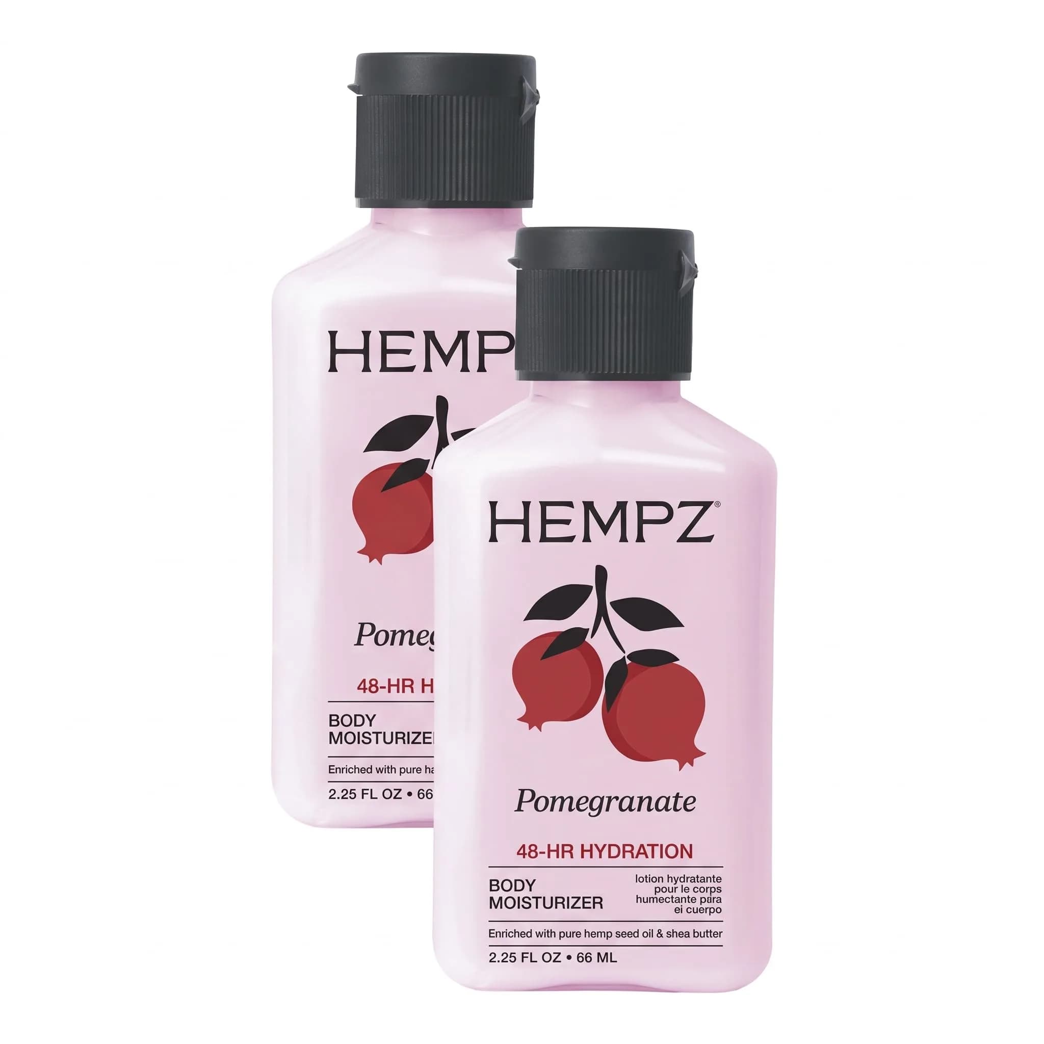 Hempz Pomegranate Herbal Body Moisturizer 2.25 oz | Paraben-Free, Anti-Aging, Hydrating Cream for All Skin Types