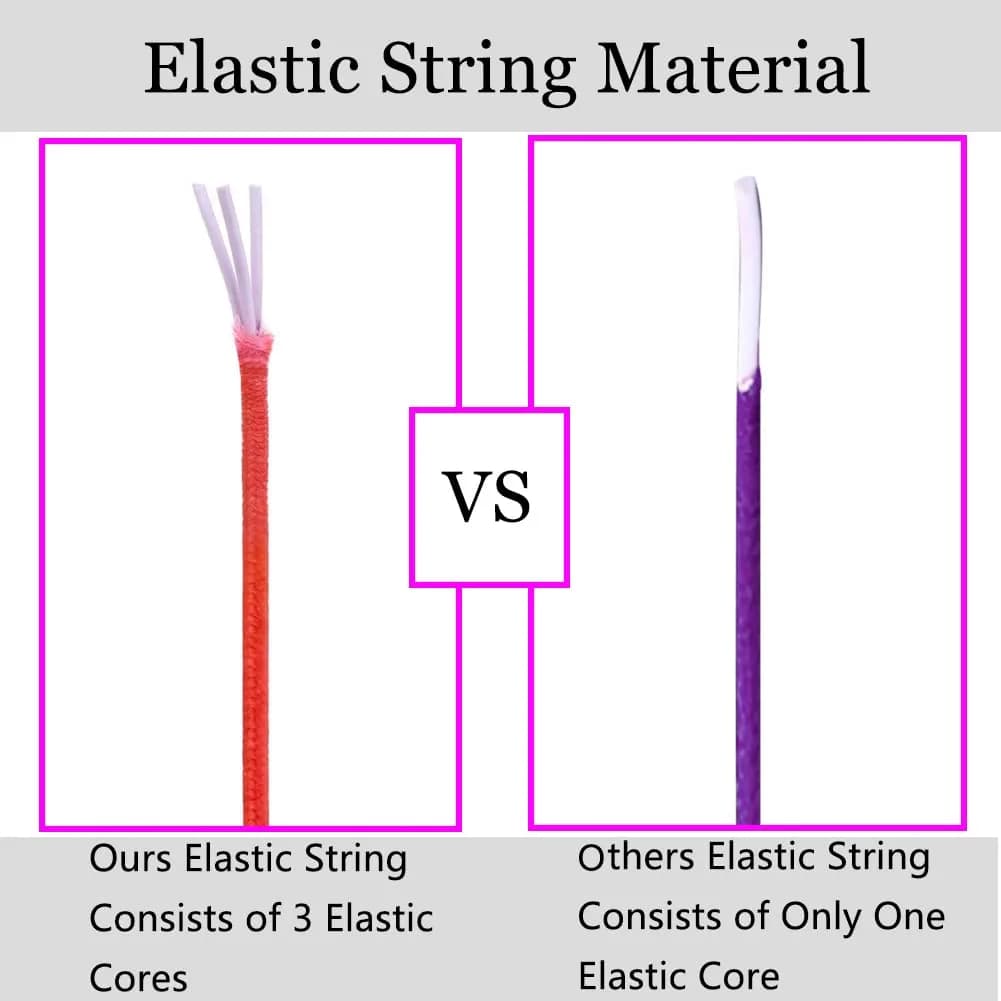 LUSTEMBER 1mm Rainbow Elastic Beading Cord 330 Feet (990 Feet Total) | Sturdy & Durable for Jewelry Making - main product image