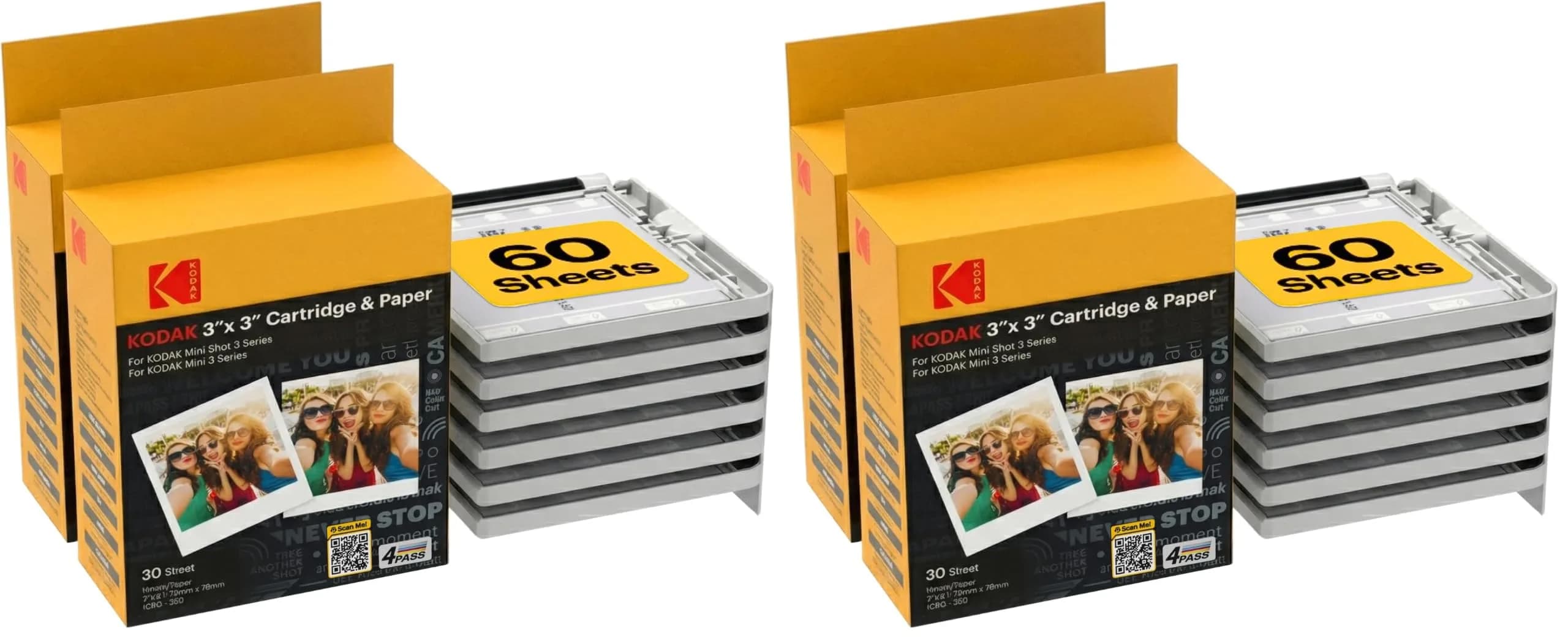KODAK 4PASS 3x3” Cartridge Refill | 120 Sheets, Waterproof & Fading Resistant - main product image