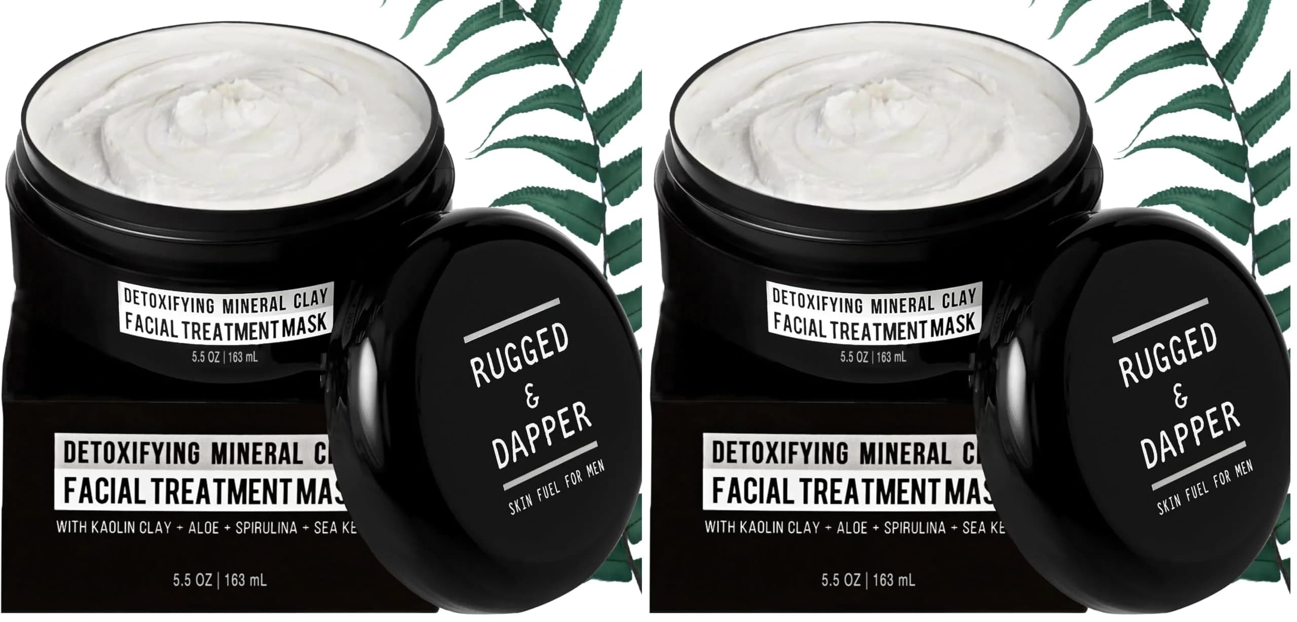 RUGGED & DAPPER Deep Pore Cleansing Face Mask for Men with Kaolin Clay 5.5 Oz | Detox & Clear Skin