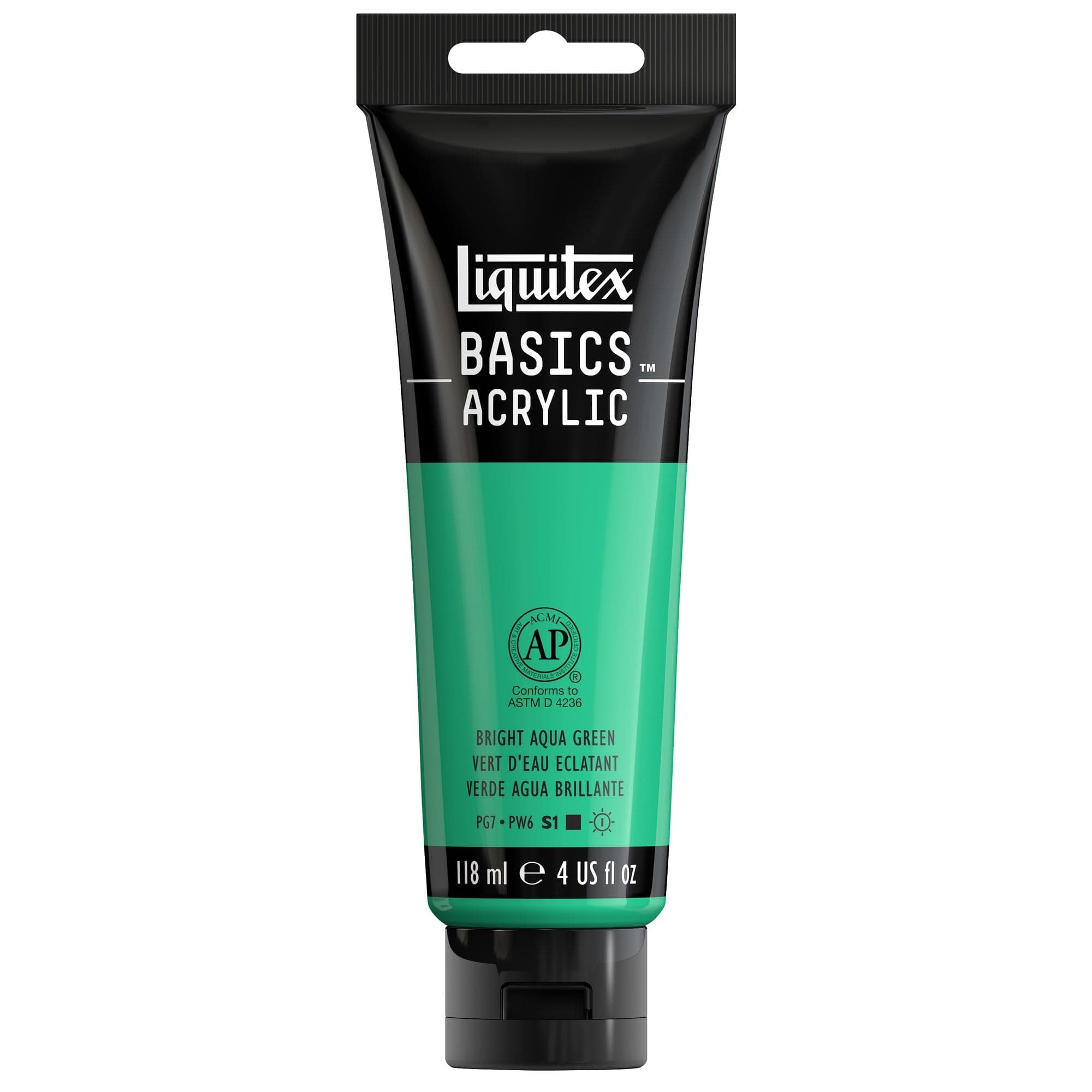 Liquitex BASICS Acrylic Paint Bright Aqua Green 118ml (4-oz) | Artist Quality Pigments - main product image
