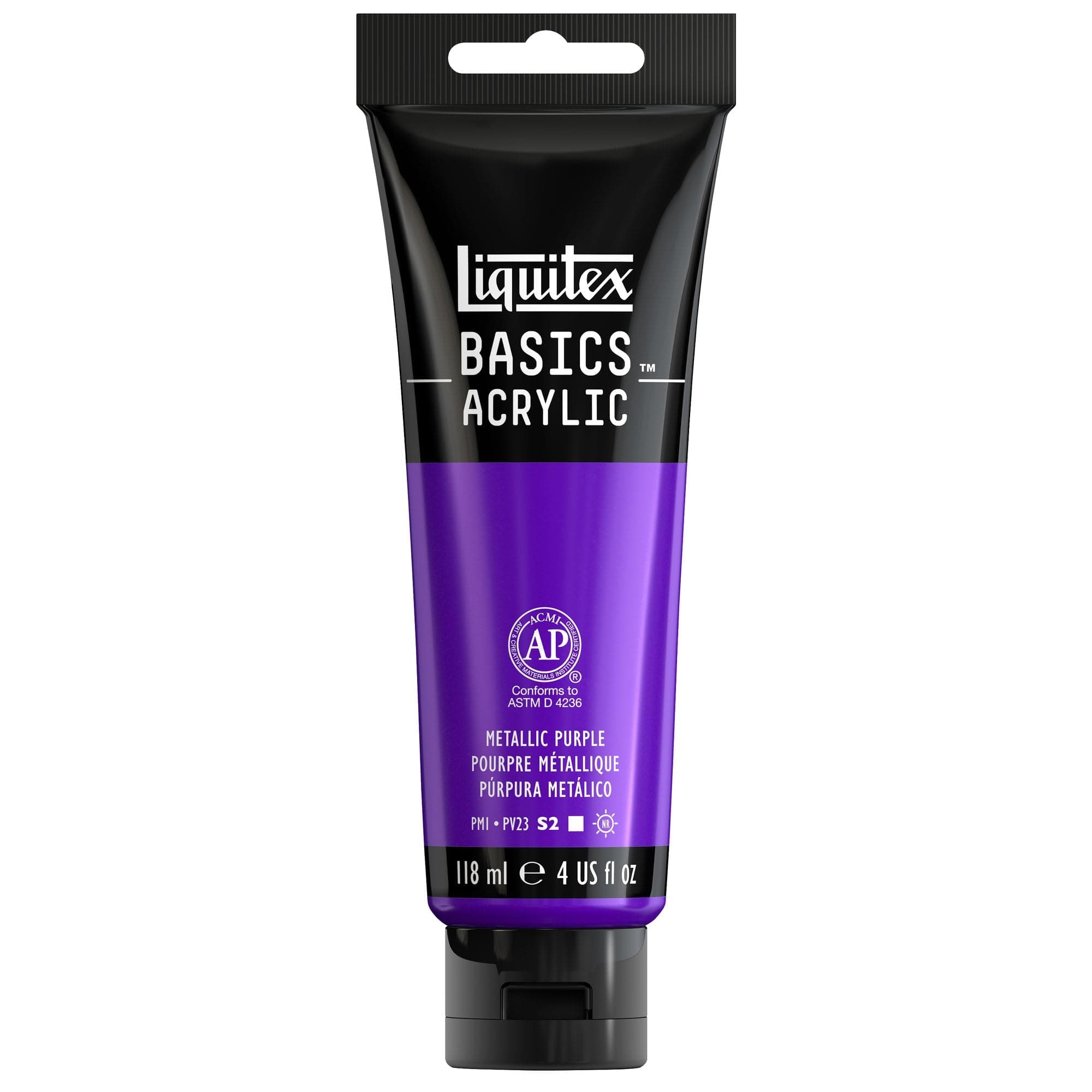 Liquitex BASICS Acrylic Paint Metallic Purple 118ml (4-oz) Tube | Fine Art Pigments - main product image