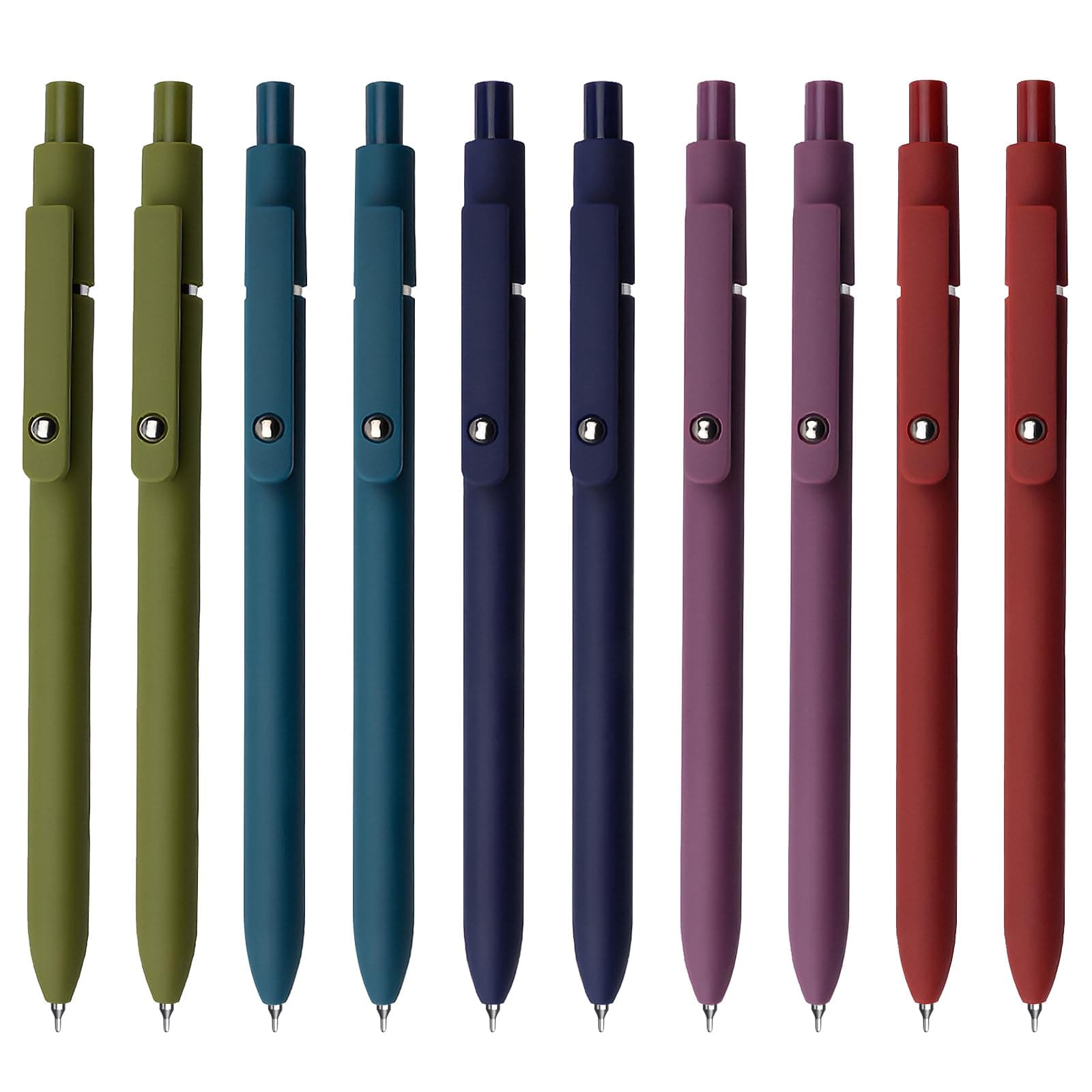 UIXJODO Gel Pens Black 0.5mm Fine Point 10-Pack Vintage | Smooth Writing with Silicone Grip - main product image