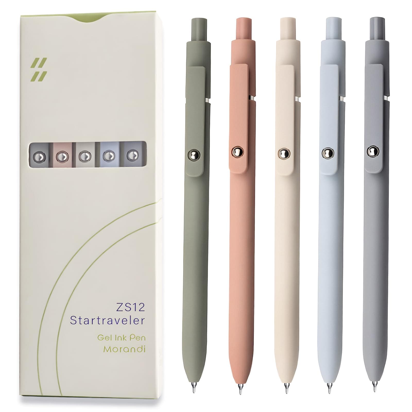UIXJODO Gel Pens 5 Pcs 0.5mm Black Ink Fine Point Smooth Writing Pens | Aesthetic Office School Supplies Gifts - main product image