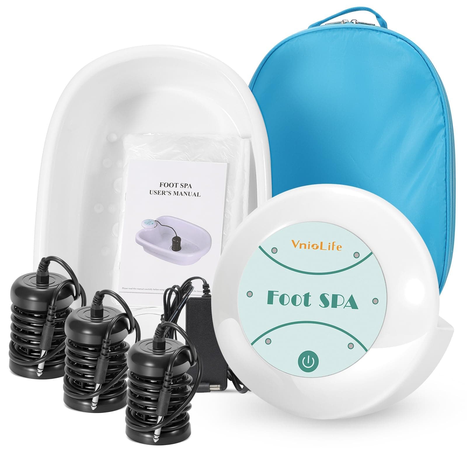 VnioLife Ionic Foot Bath Detox Machine with 3 Ionic Arrays | Home Foot Spa for Detox & Relaxation