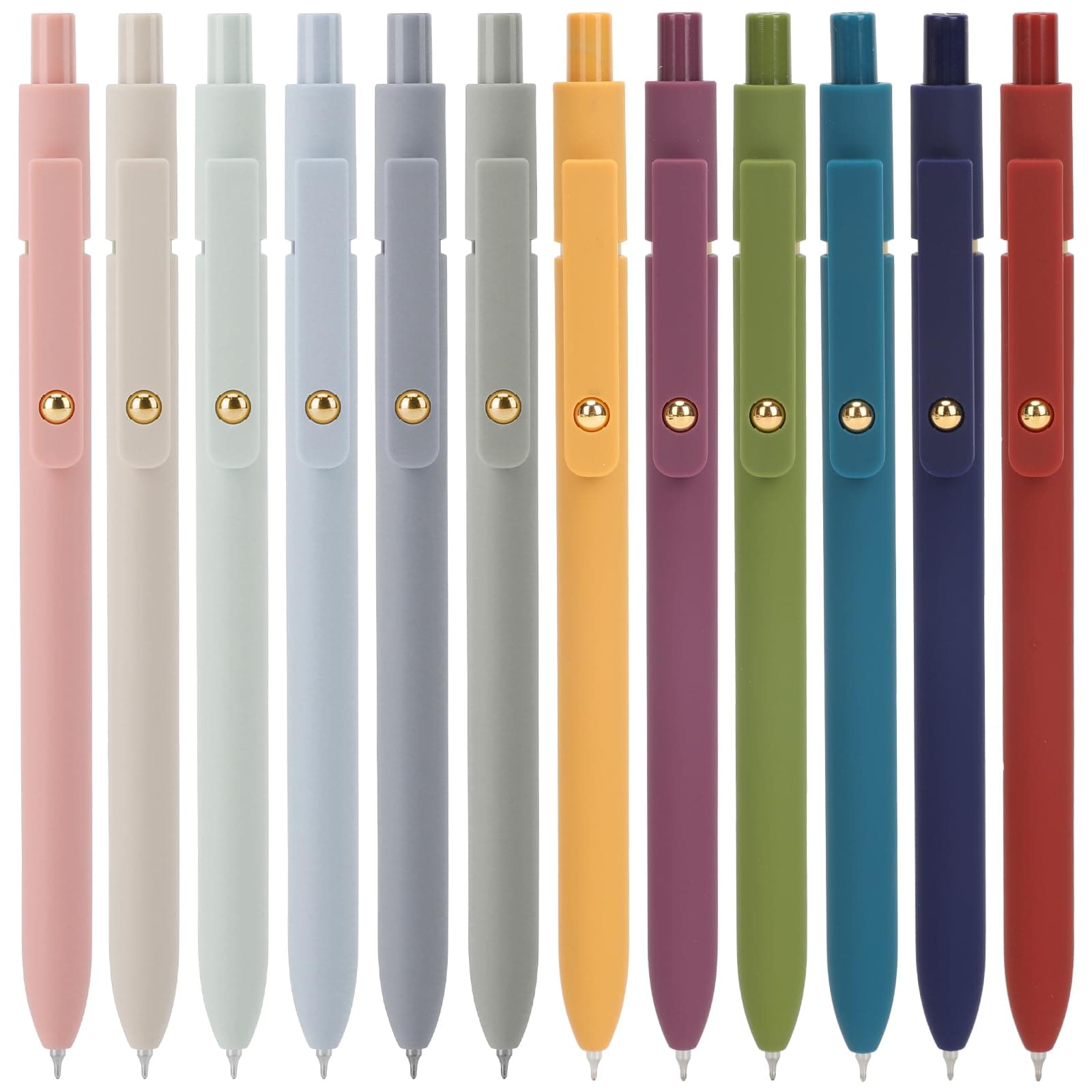 Ddaowanx Gel Pens, 0.5mm Quick Dry Black Ink Pens, Cute Office School Supplies Gifts, 24 Pcs Vintage+Morandi - main product image