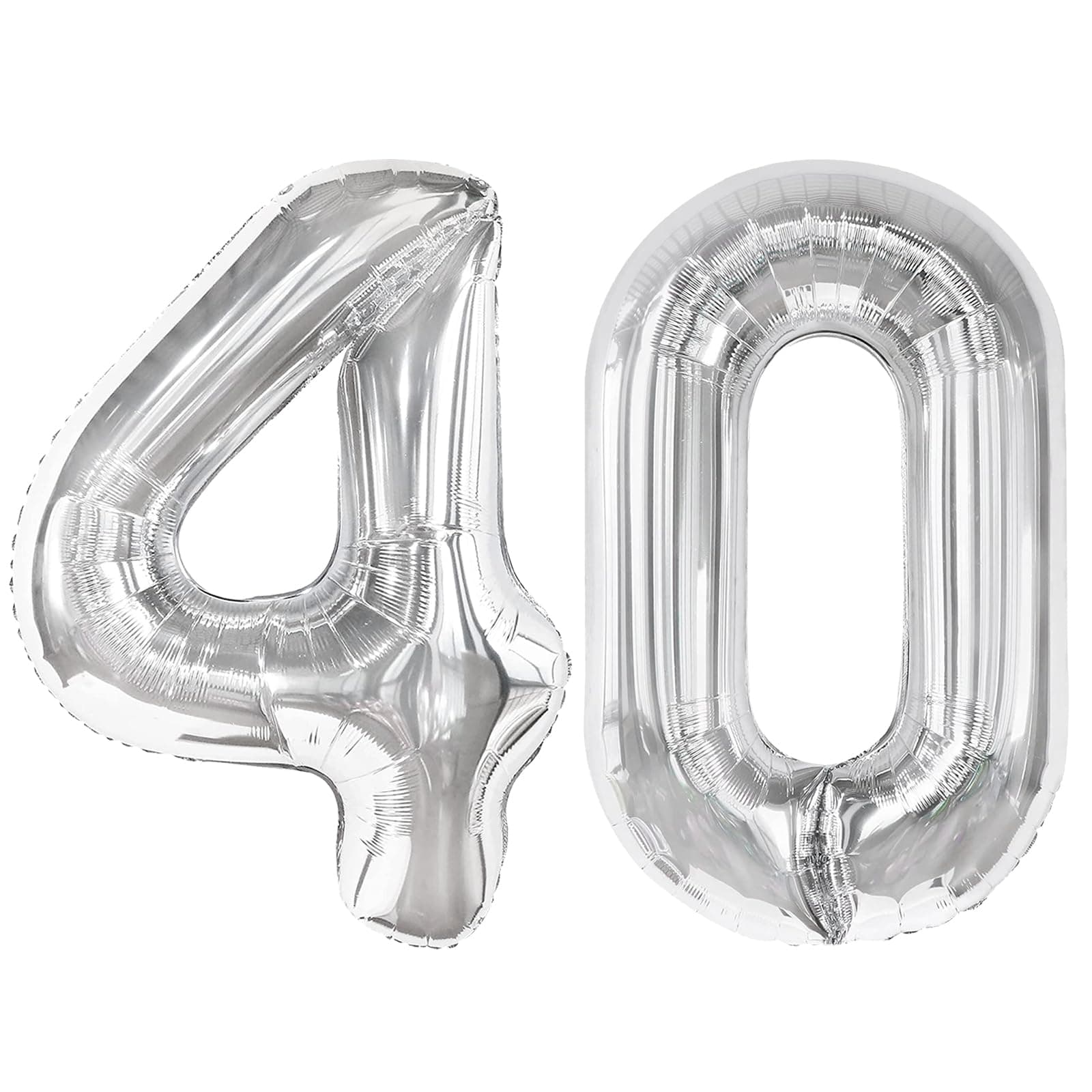 IWERP Silver Number 40 Balloon 40 Inch Giant Foil Balloon for Birthday Party Decorations - main product image