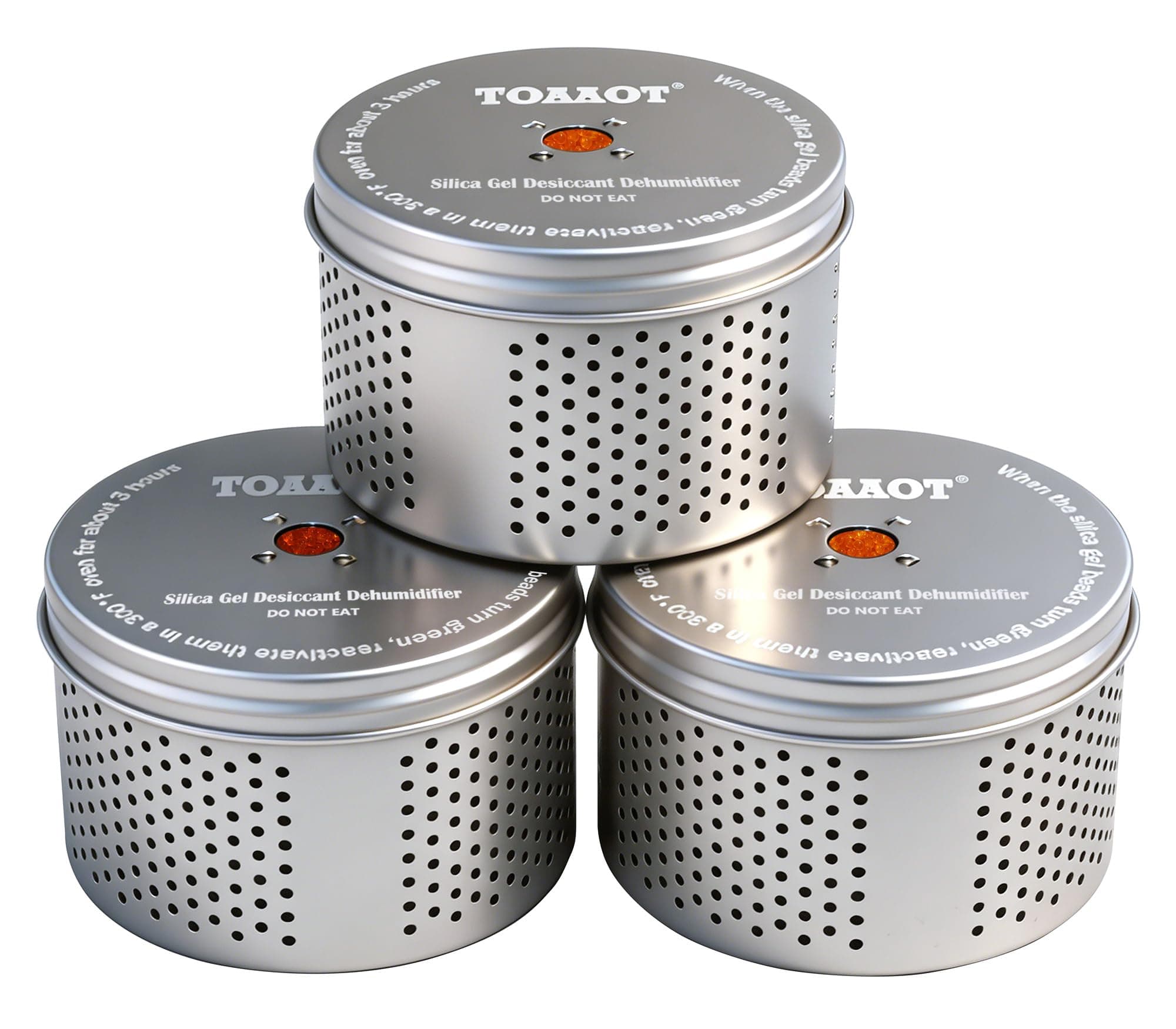 TOAAOT Gun Safe Dehumidifier 3 Units | Reusable Silica Gel Moisture Absorber for Firearms (27 cu ft)
