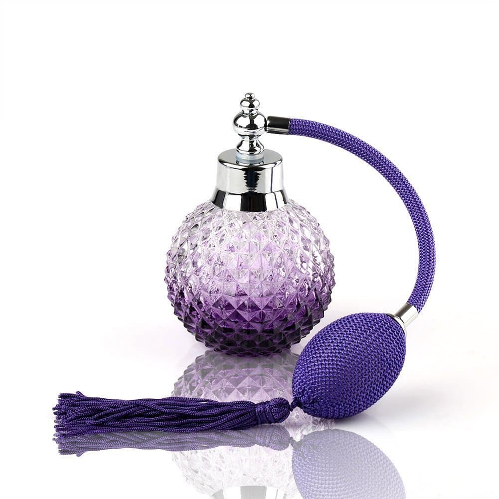 yueton 100ml Refillable Perfume Atomizer Spray Bottle | Vintage Crystal Style, Reusable, Repackaging & Gift